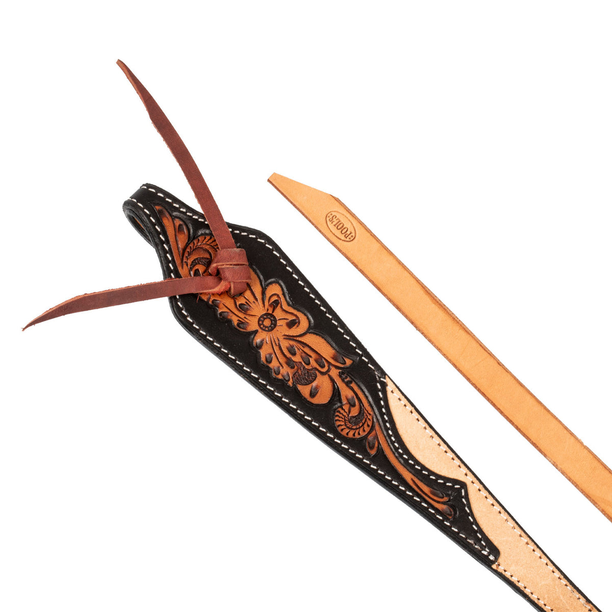 WESTERN REINS DARK FLORAL TOOLING
