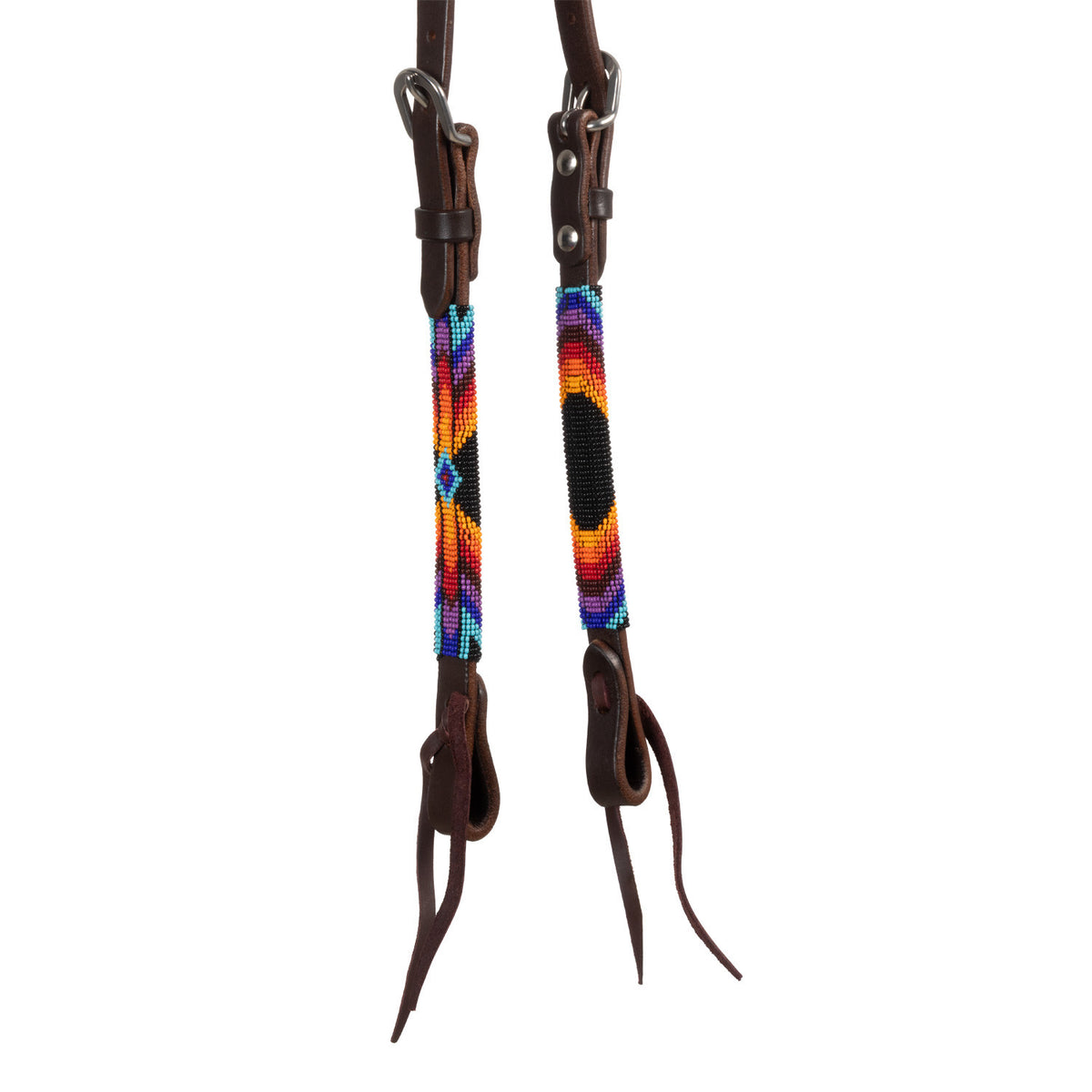 SERAPE BEADED OILED WESTERN ONE EAR BRIDLE