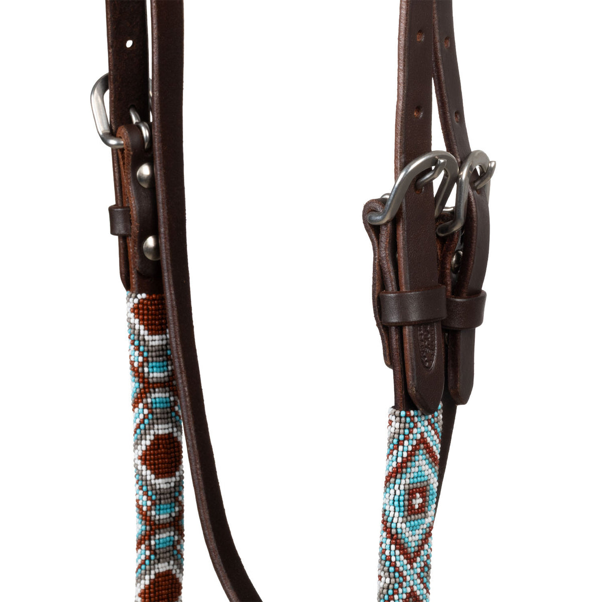 DIAMONDS BEADED OILED WESTERN BRIDLE
