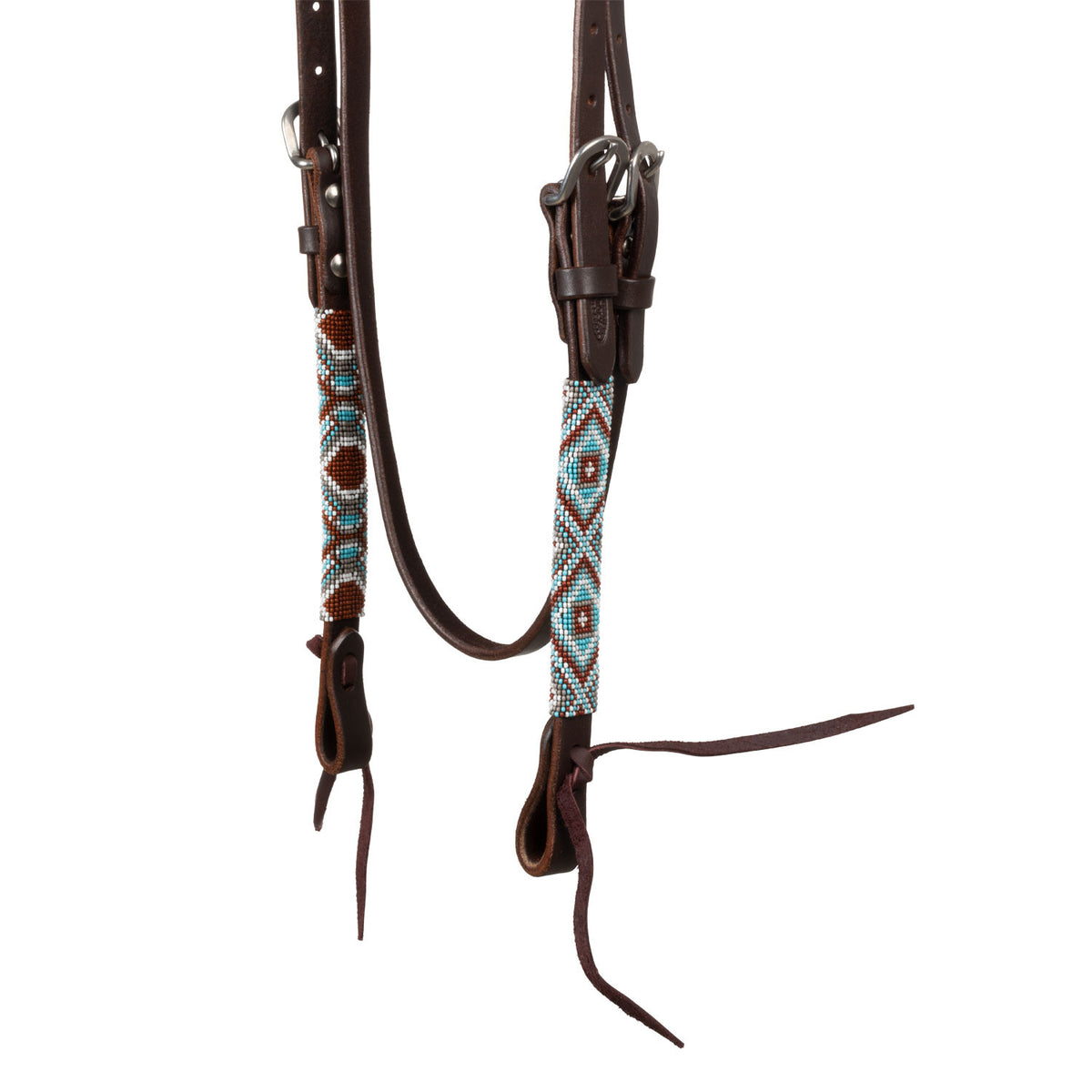 DIAMONDS BEADED OILED WESTERN BRIDLE