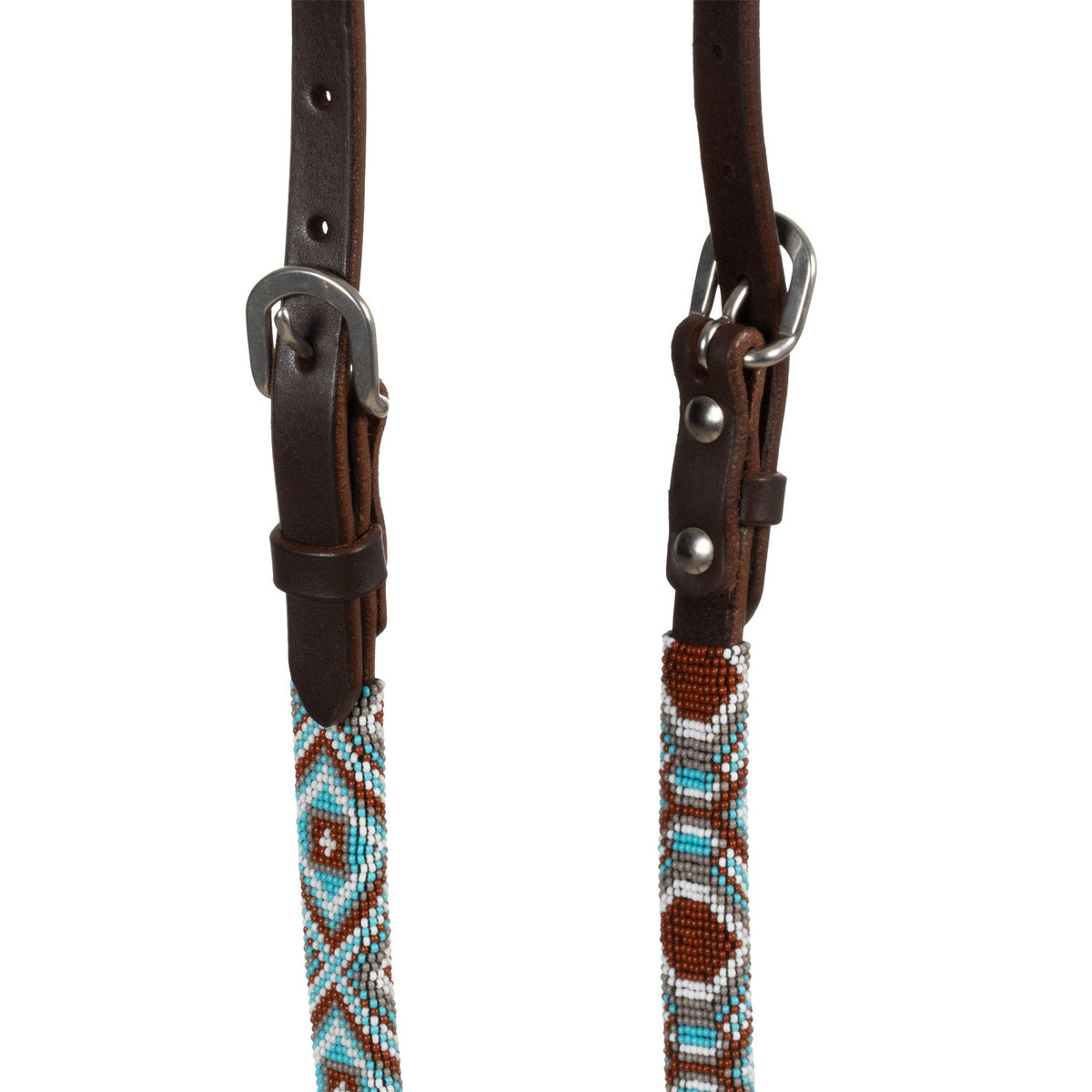 DIAMONDS BEADED OILED WESTERN ONE EAR BRIDLE