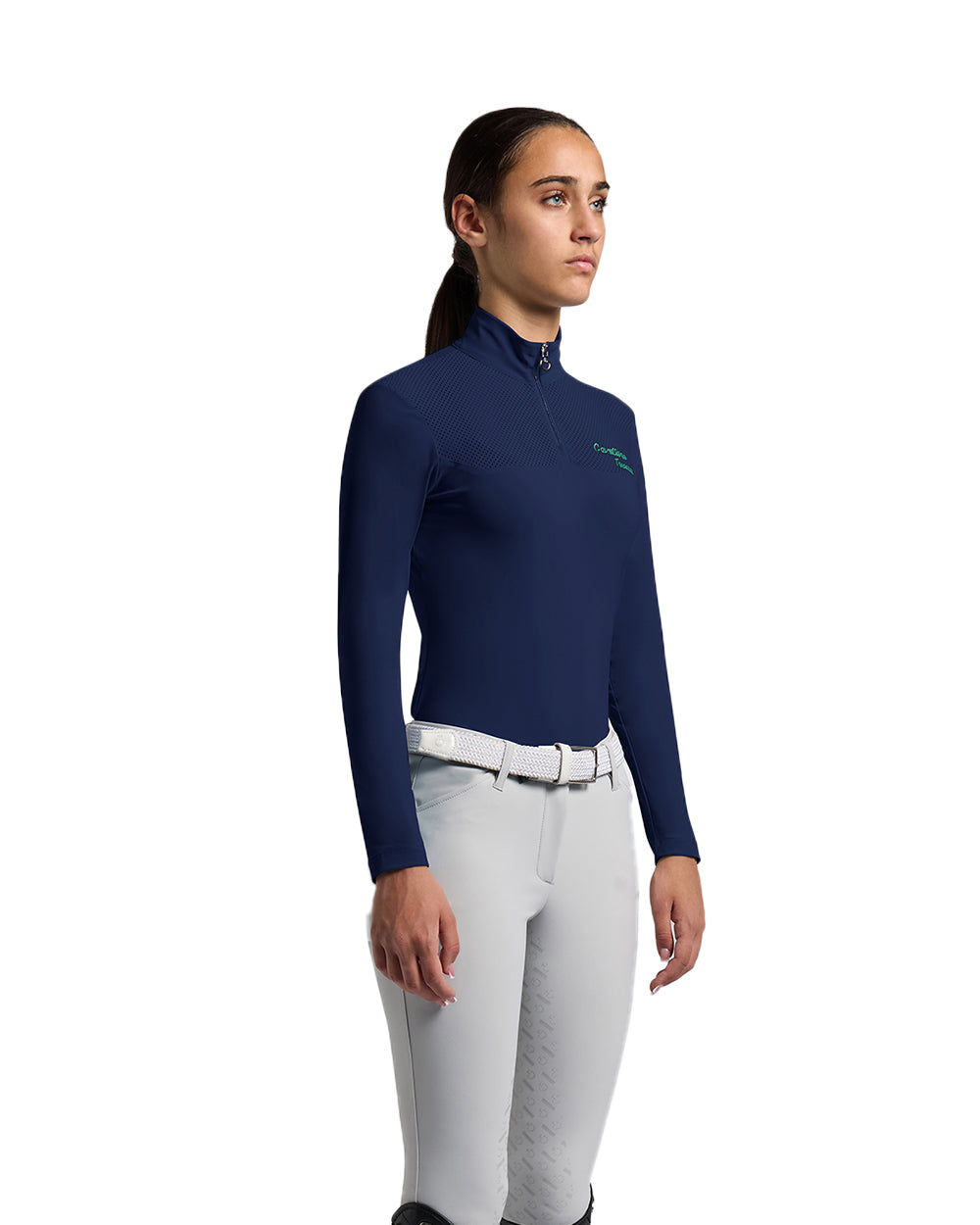 Cavalleria Toscana Micro-Perforated Girls Young Rider Training Shirt.