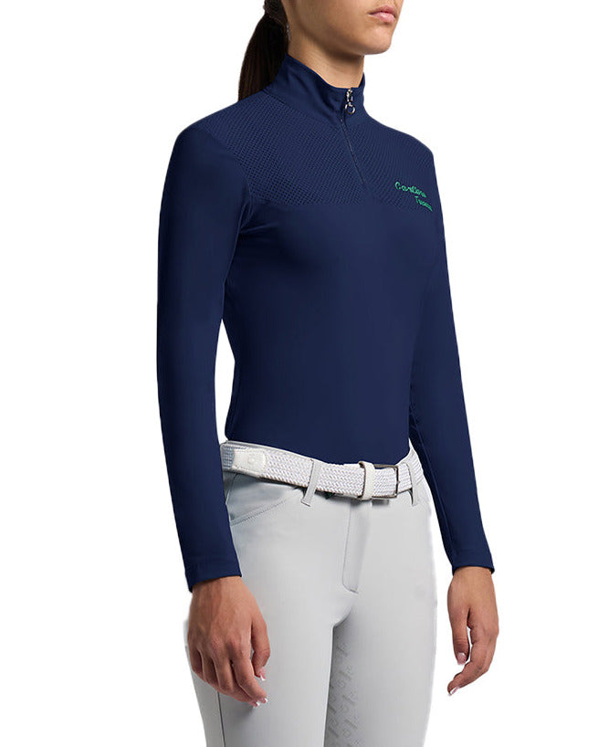 Cavalleria Toscana Micro-Perforated Girls Young Rider Training Shirt.
