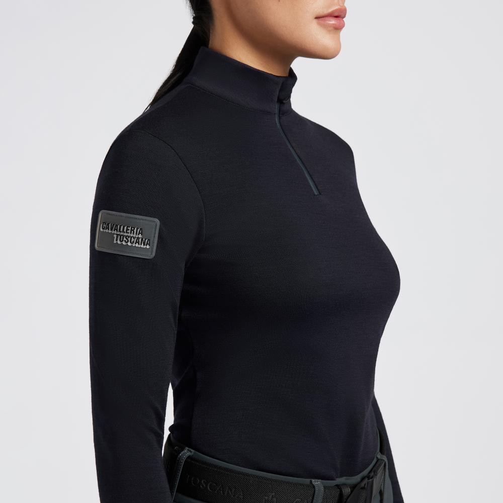 Cavalleria Toscana CT Tech-Wool Ladies Training Turtleneck.