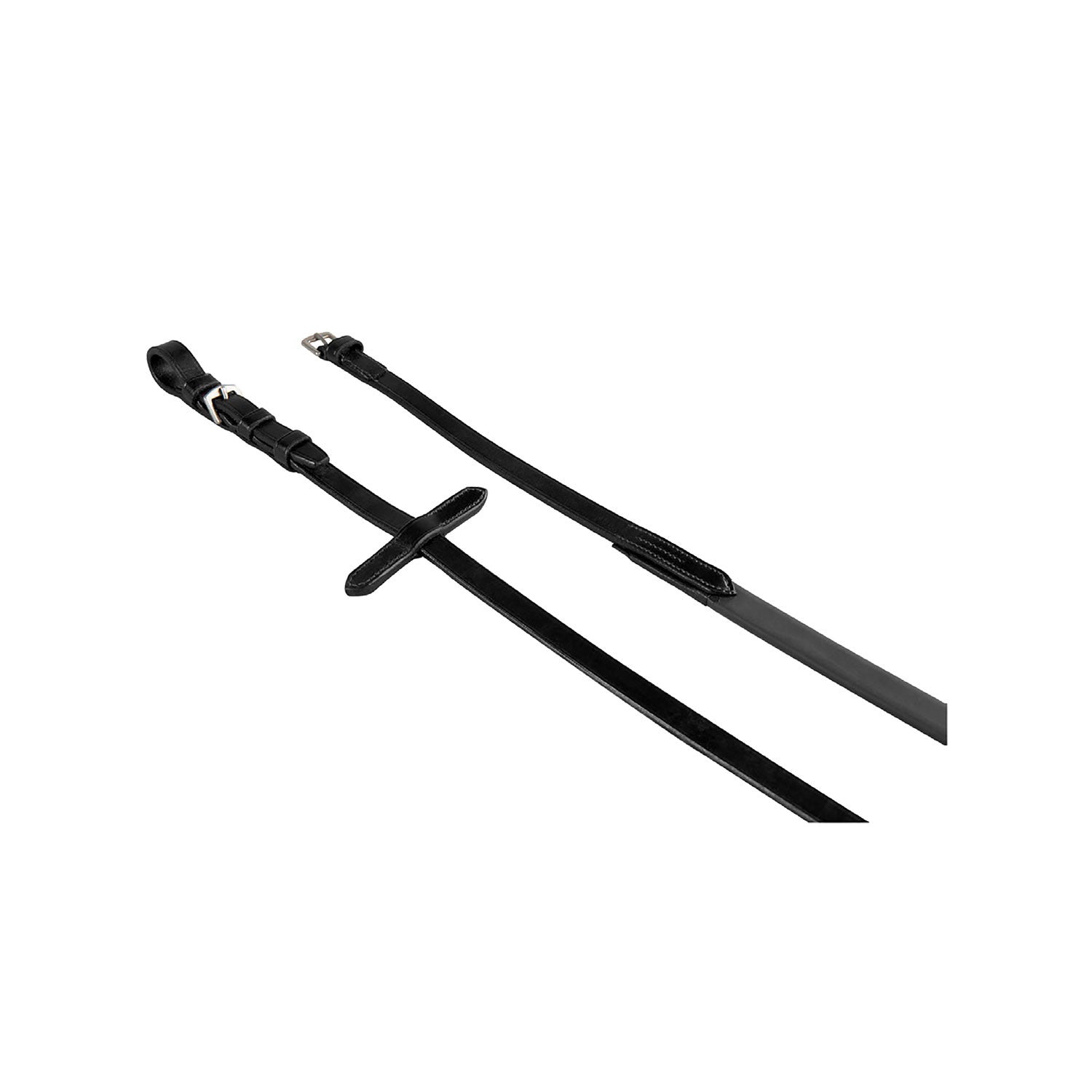 Reins in leather and smooth rubber.