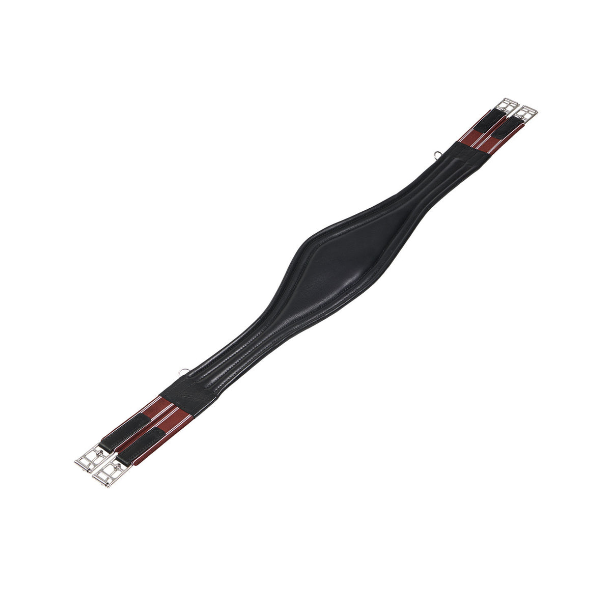 Equestro Leather Jumping Girth With Elastic Ends