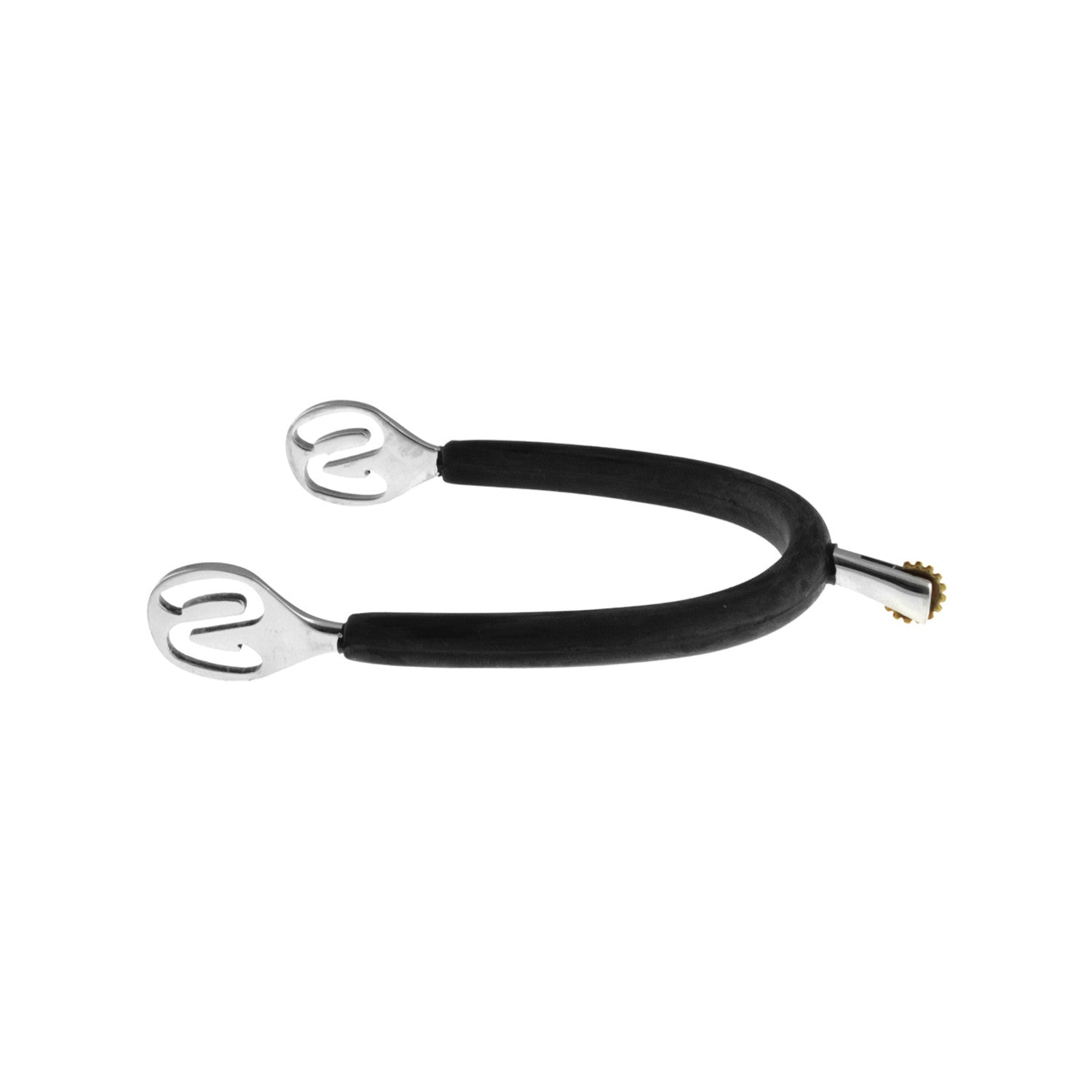 RUBBER COVERED SPURS WITH ROWEL.