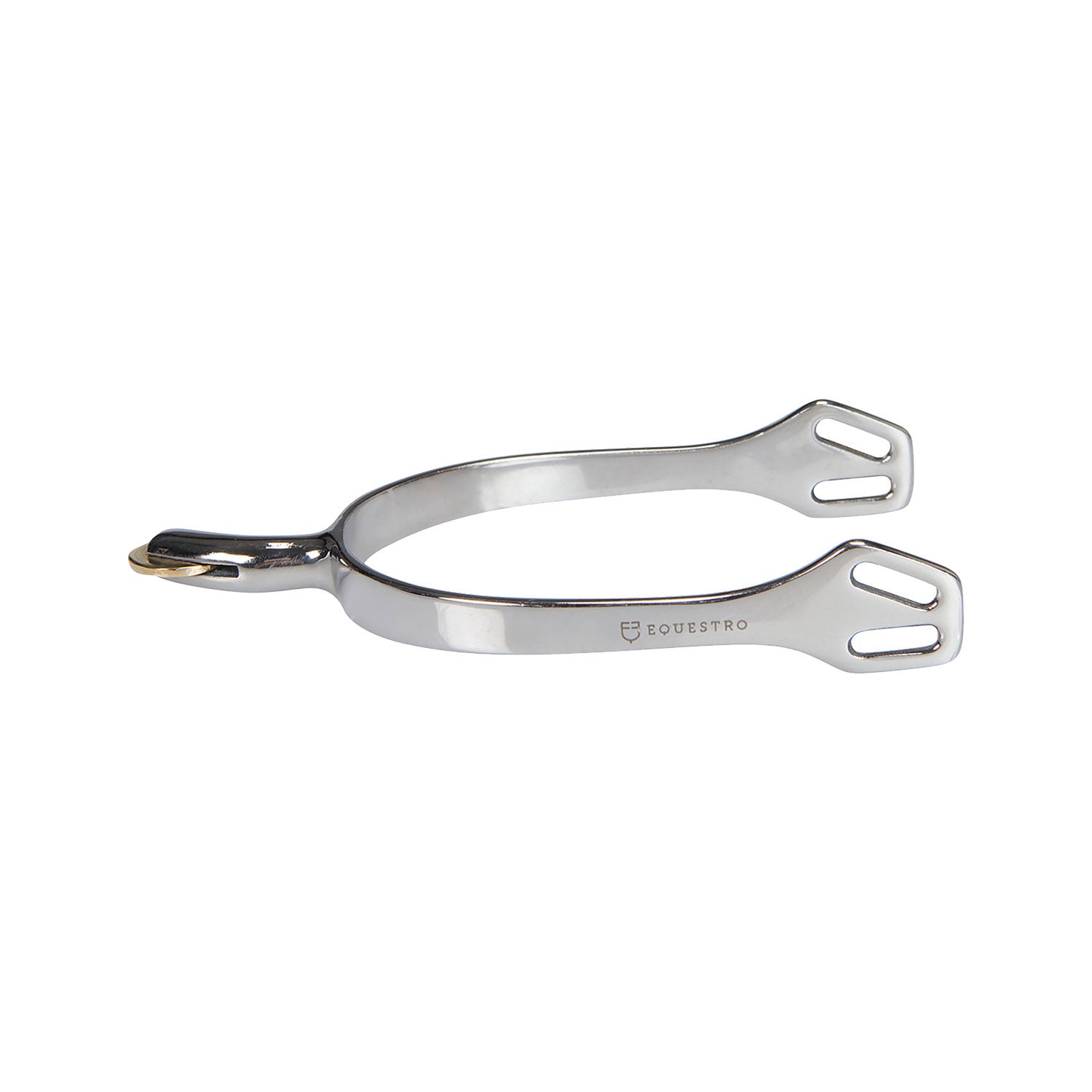 English spurs with horizontal curved rowel.