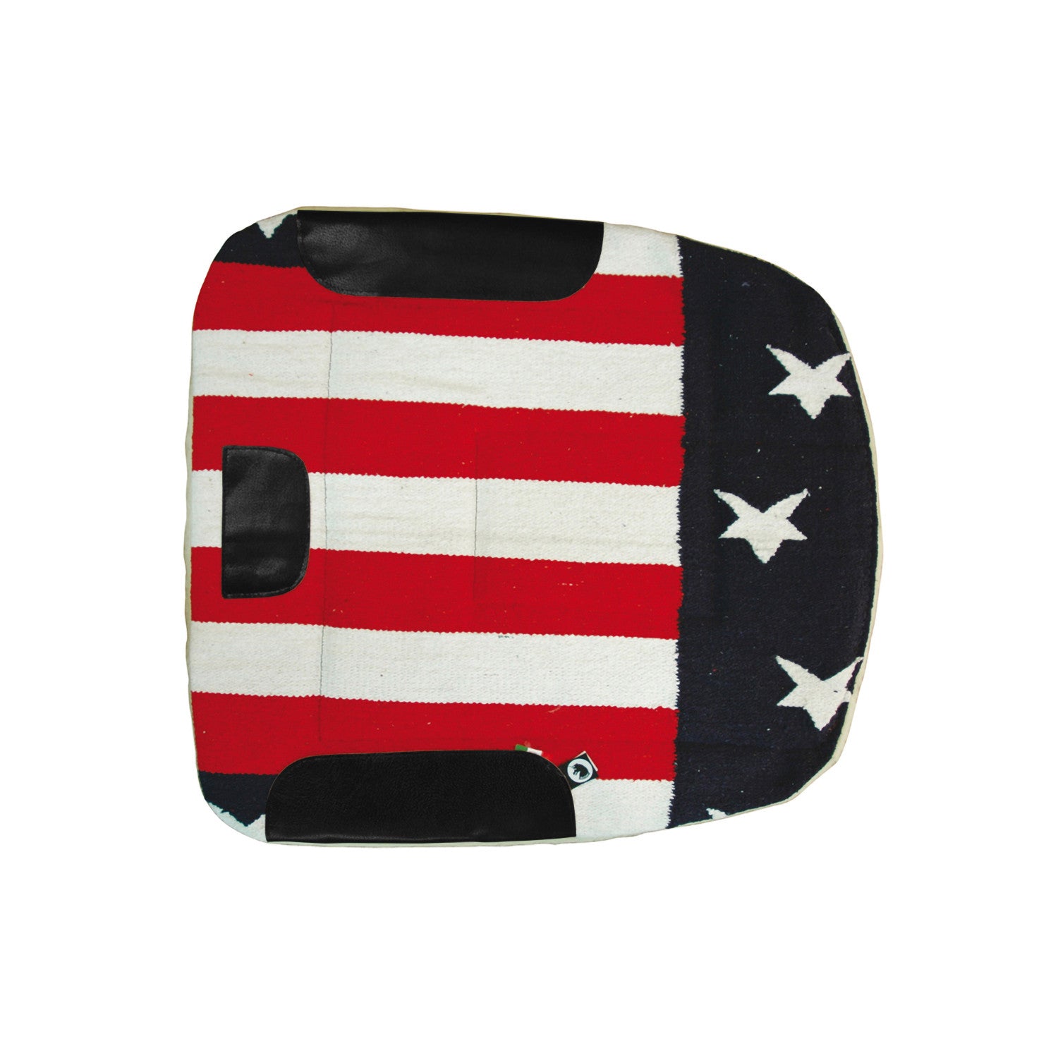 BARREL SADDLE PAD USA FLAG SYNT.