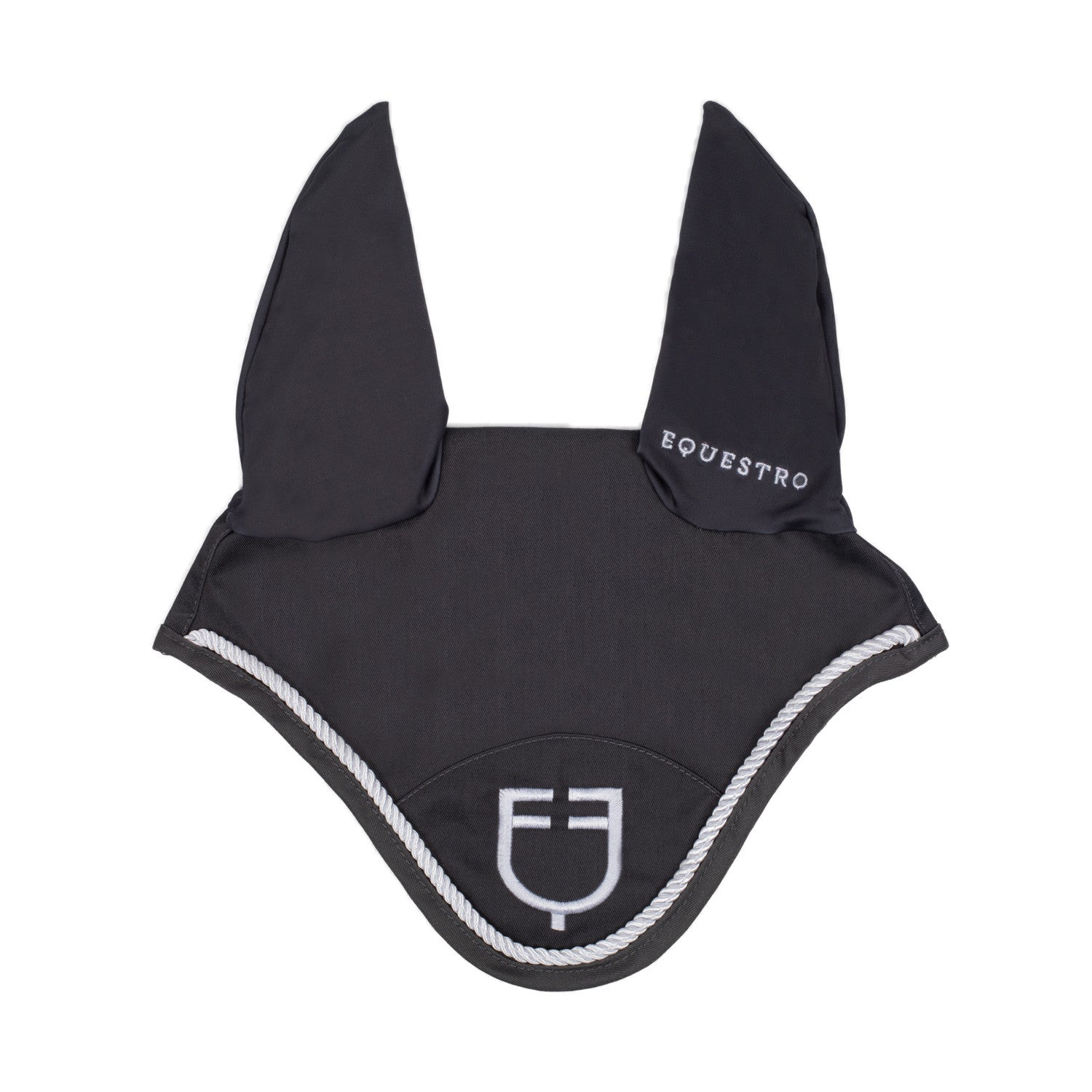 Fly veil in cotton with central logo.
