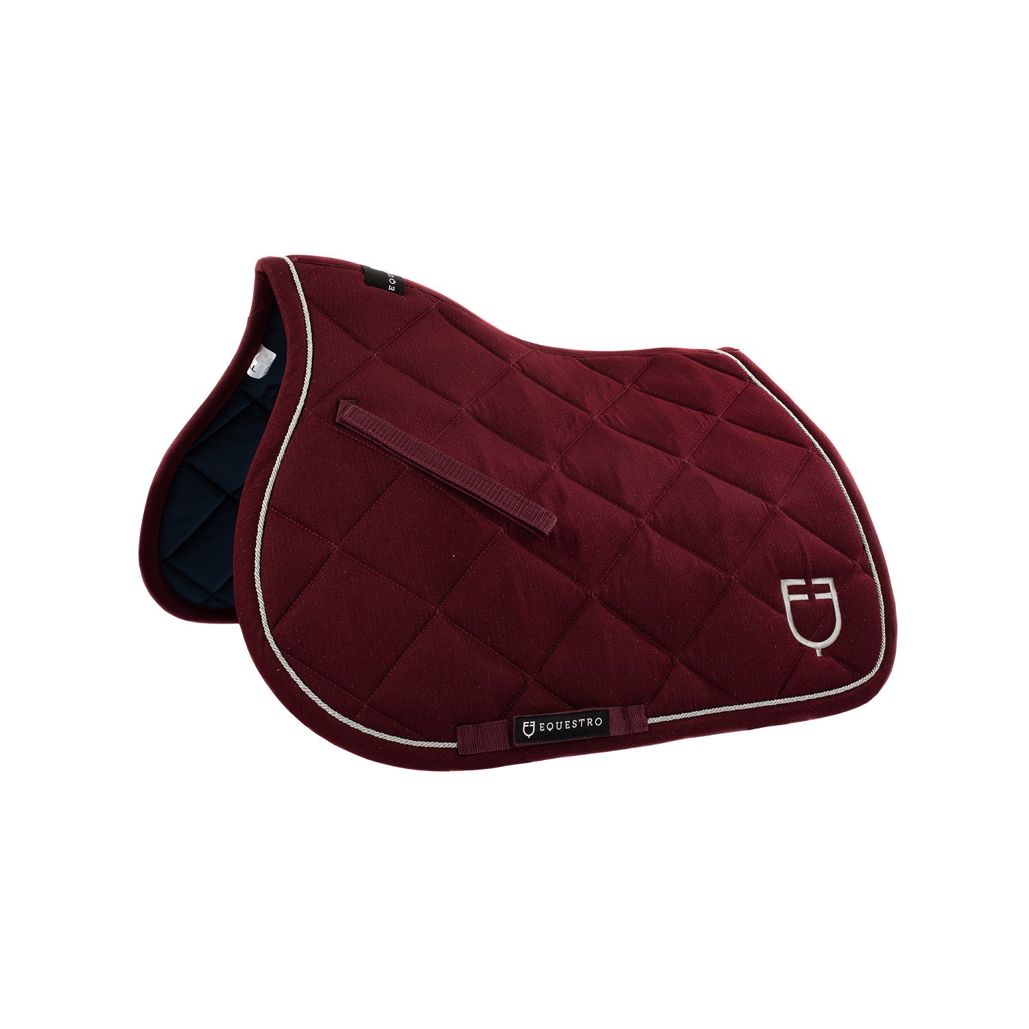 Jumping saddle pad in cotton with trimmings with logo.