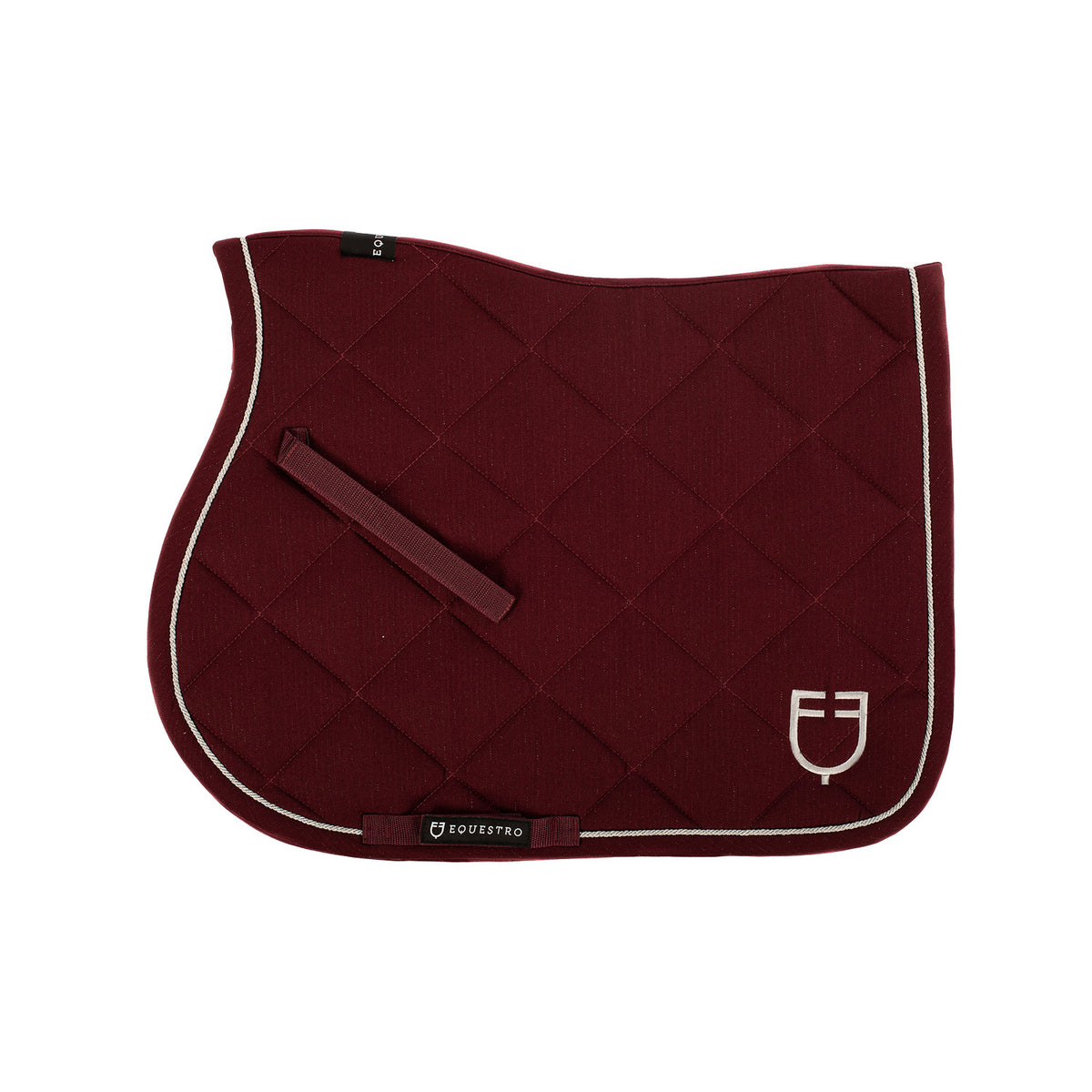 Equestro Jumping Saddle Pad In Cotton With Trim And Logo