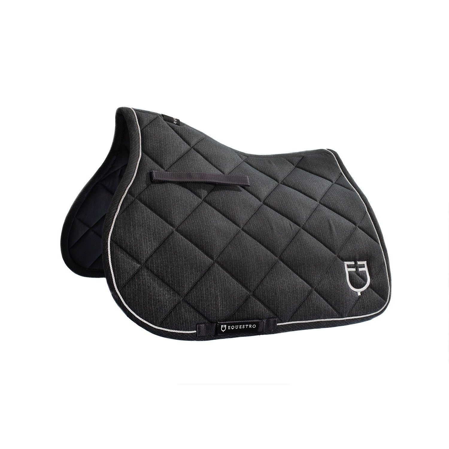 Jumping saddle pad in cotton with trimmings with logo.