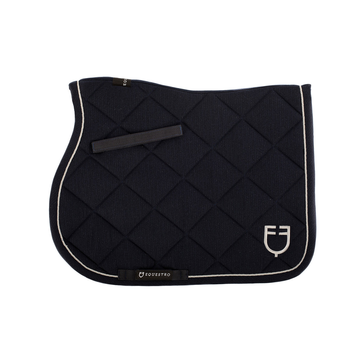 Equestro Jumping Saddle Pad In Cotton With Trim And Logo