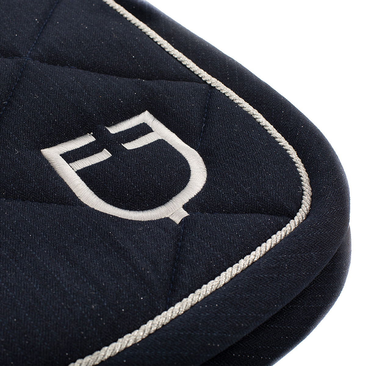 Equestro Jumping Saddle Pad In Cotton With Trim And Logo
