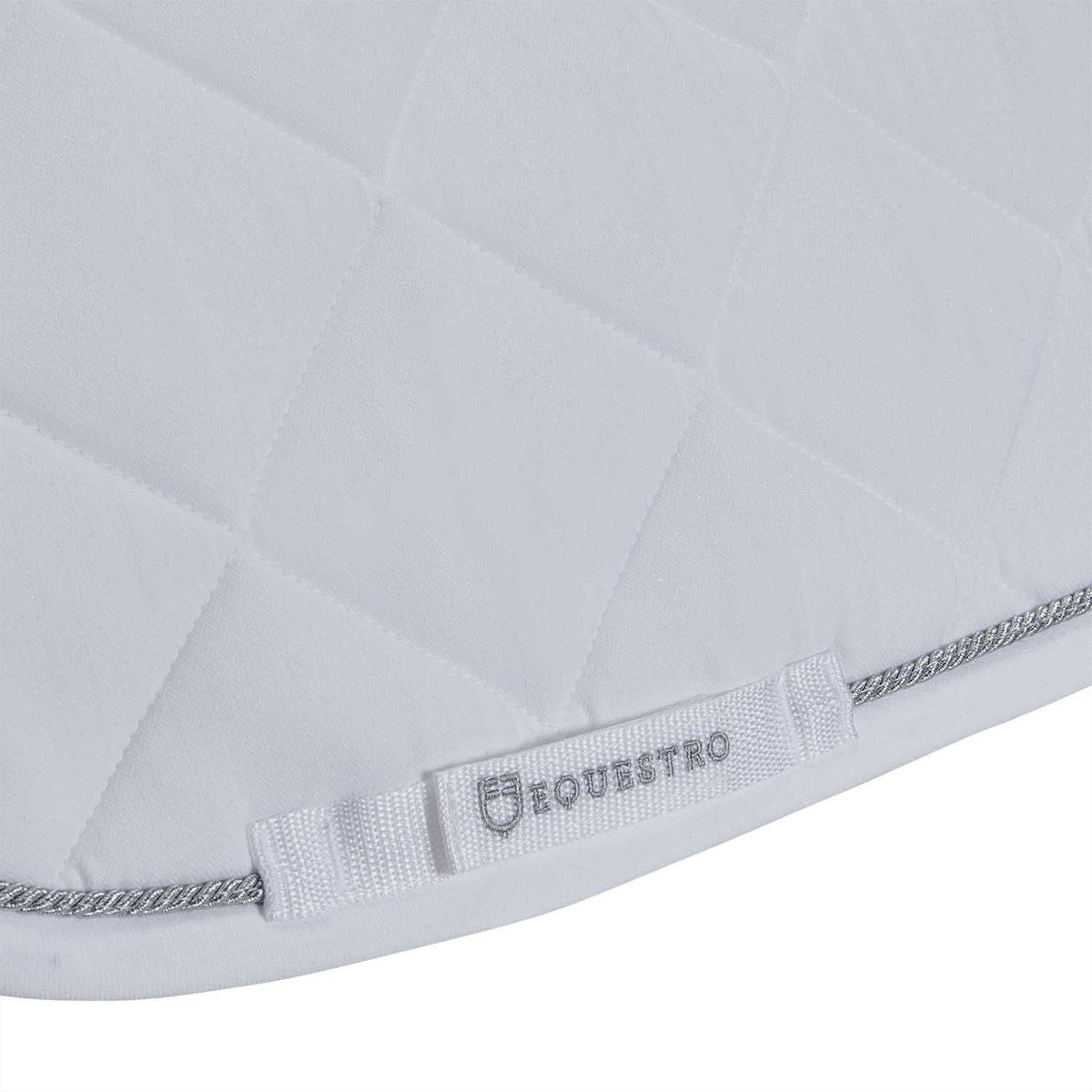Equestro Pony Jumping Saddle Pad In Cotton With Silver Trim