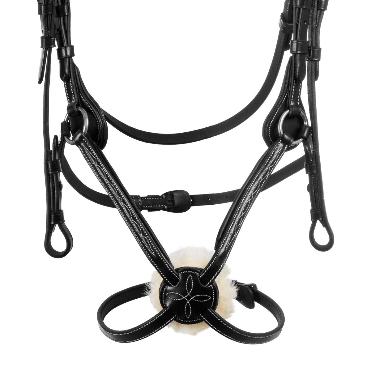 Mexican bridle with anatomical and curved noseband