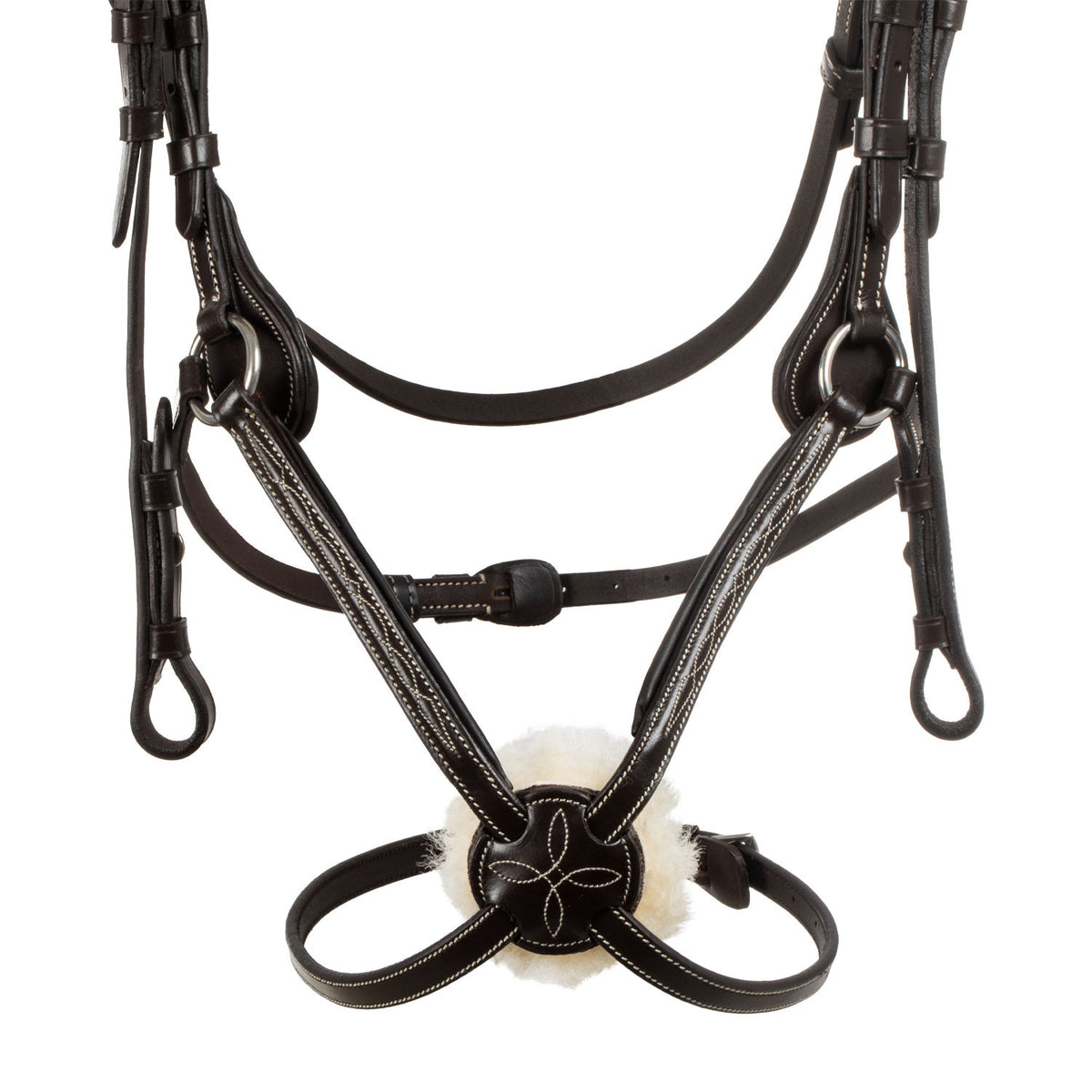 Mexican bridle with anatomical and curved noseband