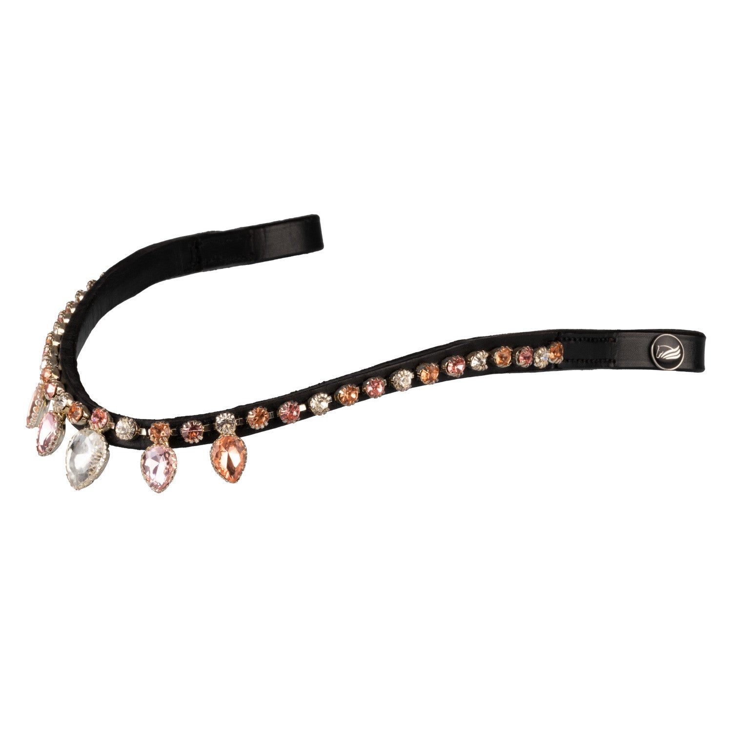 BROWBAND WITH RHINESTONES TEARDROP DESIGN.