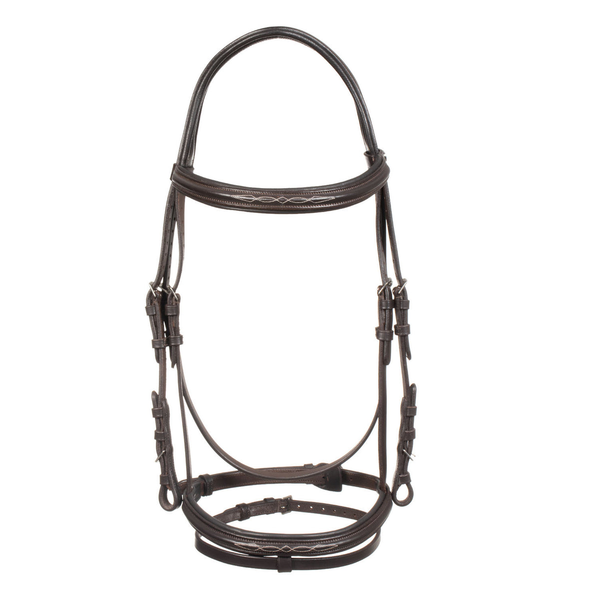 Raised bridle with decorative embroidery