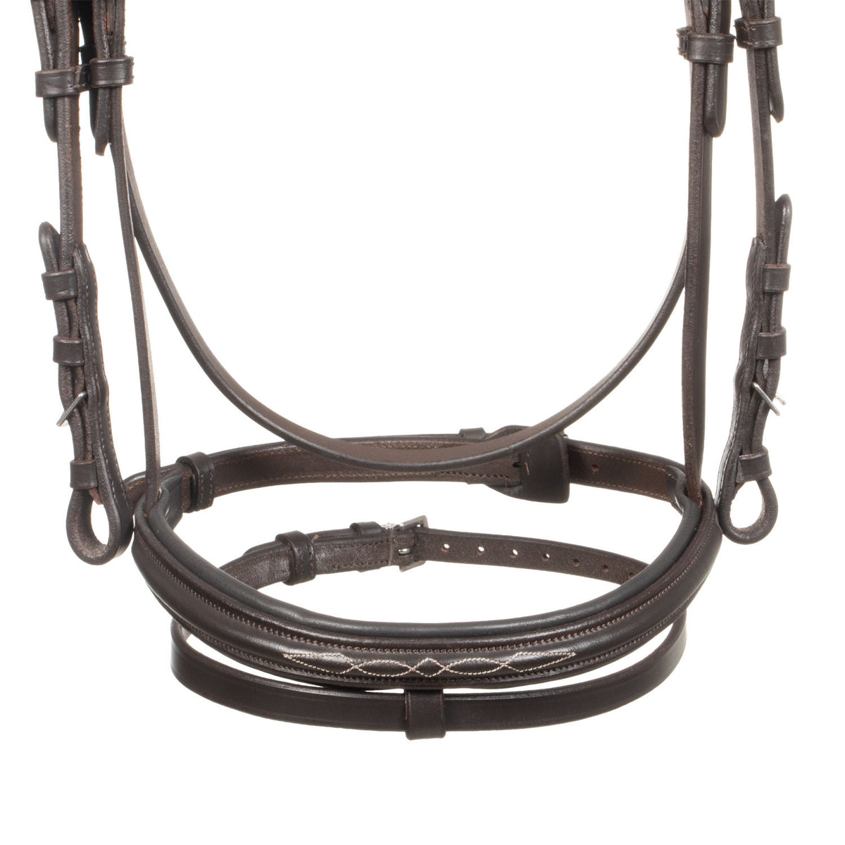 Raised bridle with decorative embroidery