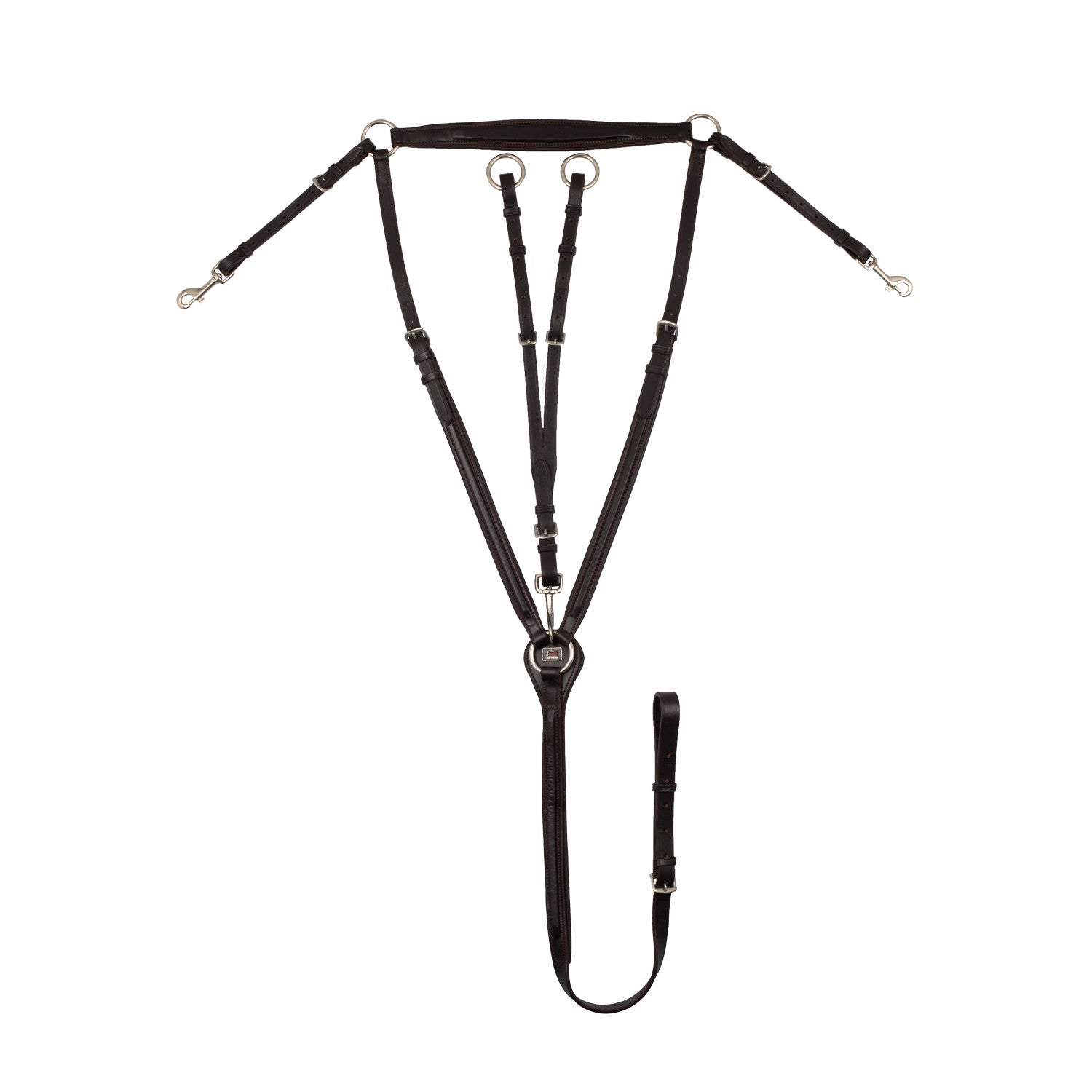 Padded breastplate with removable martingale.