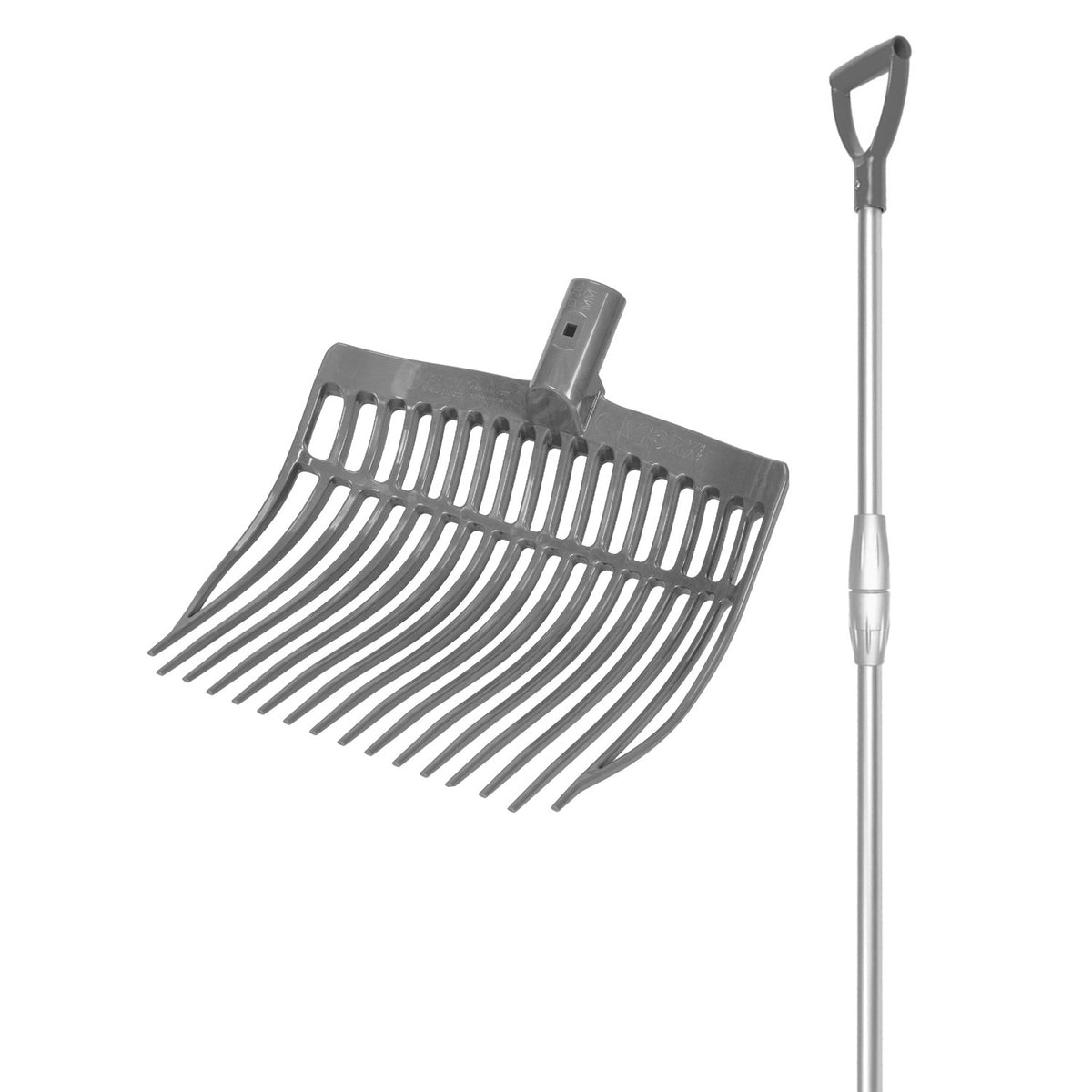 ROUNDED FORK WITH TELESCOPIC ALUMINUM HANDLE
