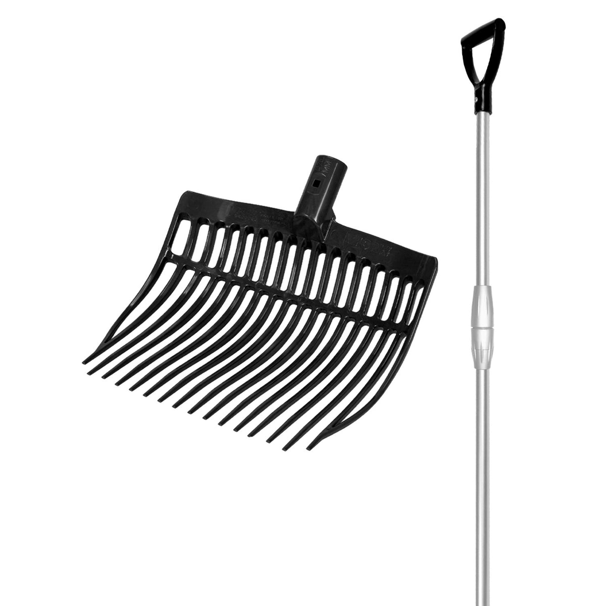 ROUNDED FORK WITH TELESCOPIC ALUMINUM HANDLE