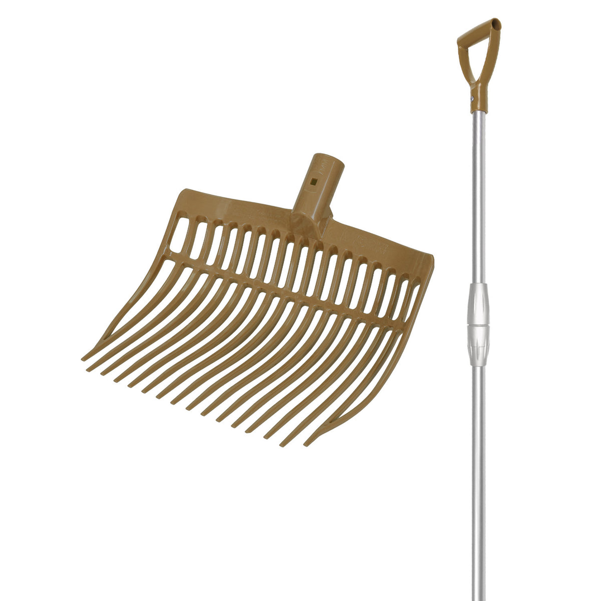 ROUNDED FORK WITH TELESCOPIC ALUMINUM HANDLE
