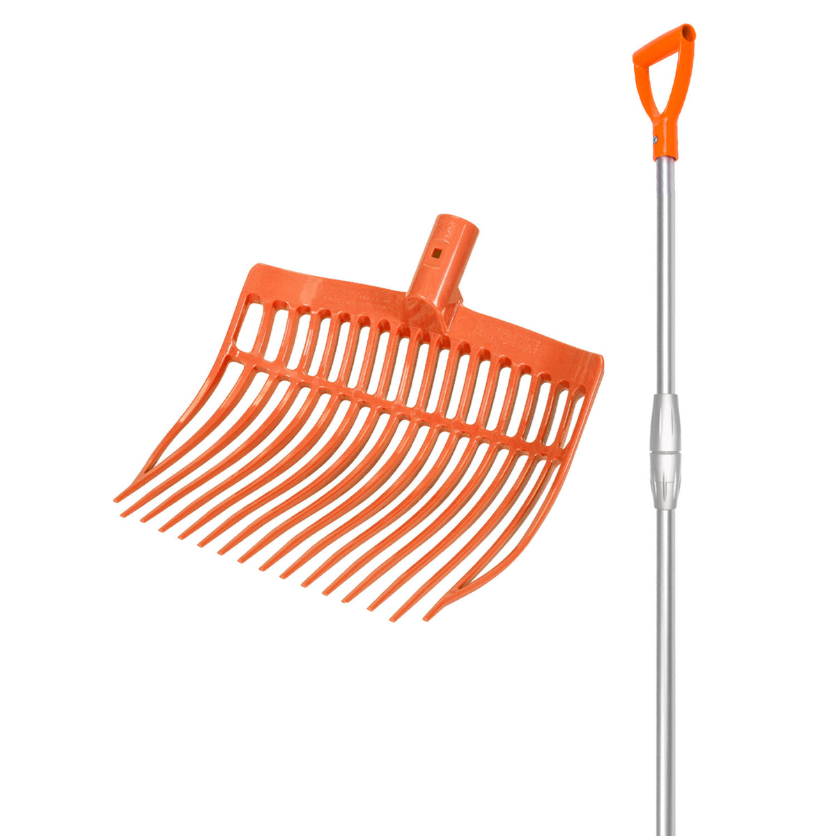 ROUNDED FORK WITH TELESCOPIC ALUMINUM HANDLE