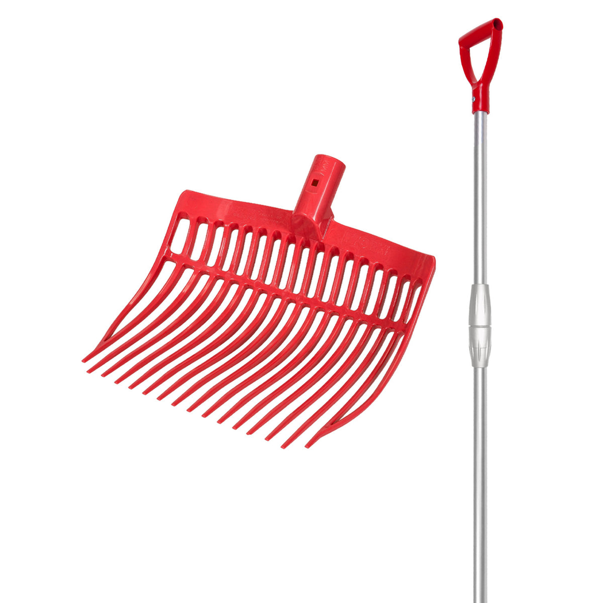 ROUNDED FORK WITH TELESCOPIC ALUMINUM HANDLE