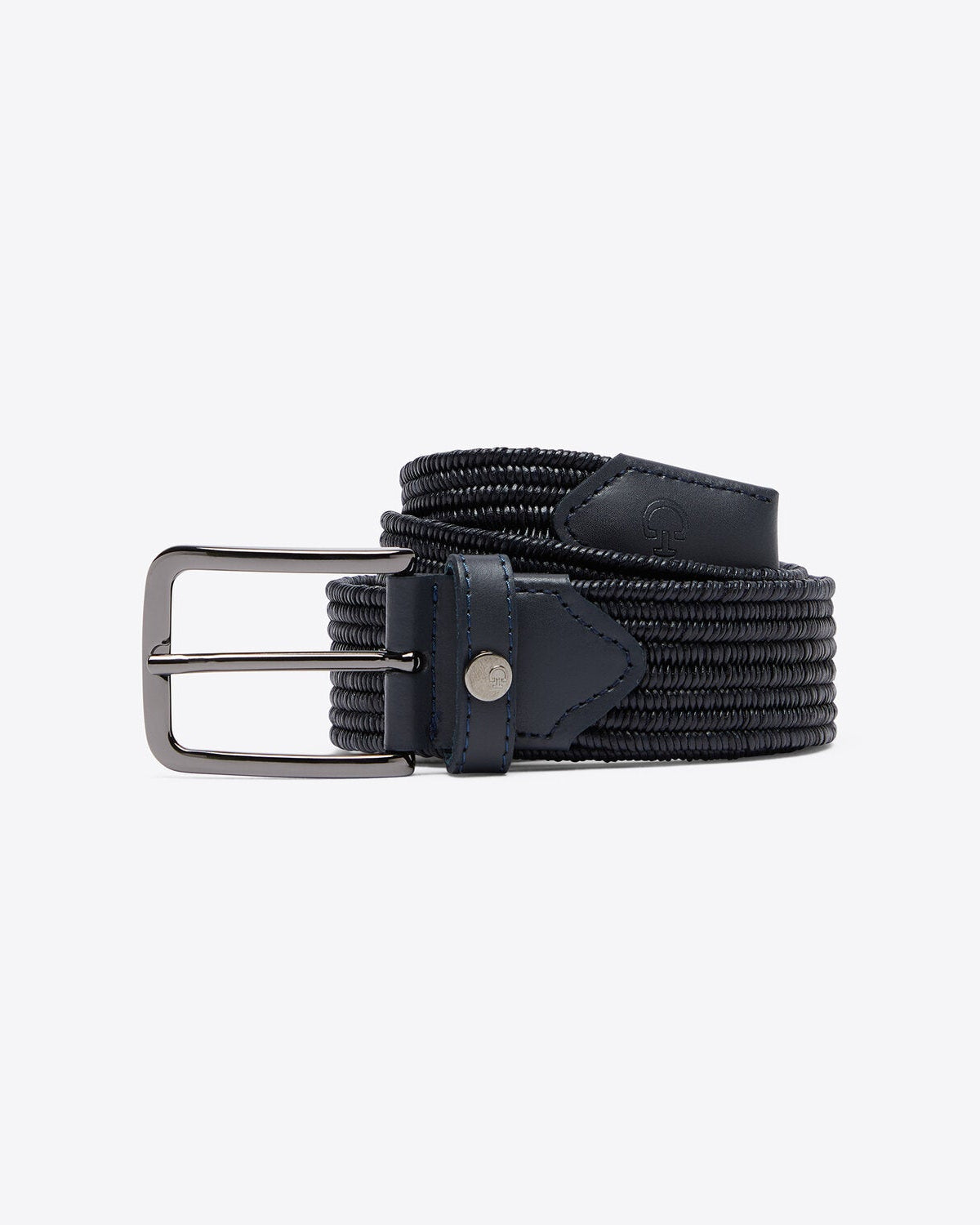 Cavalleria Toscana CT Ladies Elastic Riding Belt featuring textured woven elastic, a metal pin buckle, stitched leather-look trim and signature CT logo detailing.