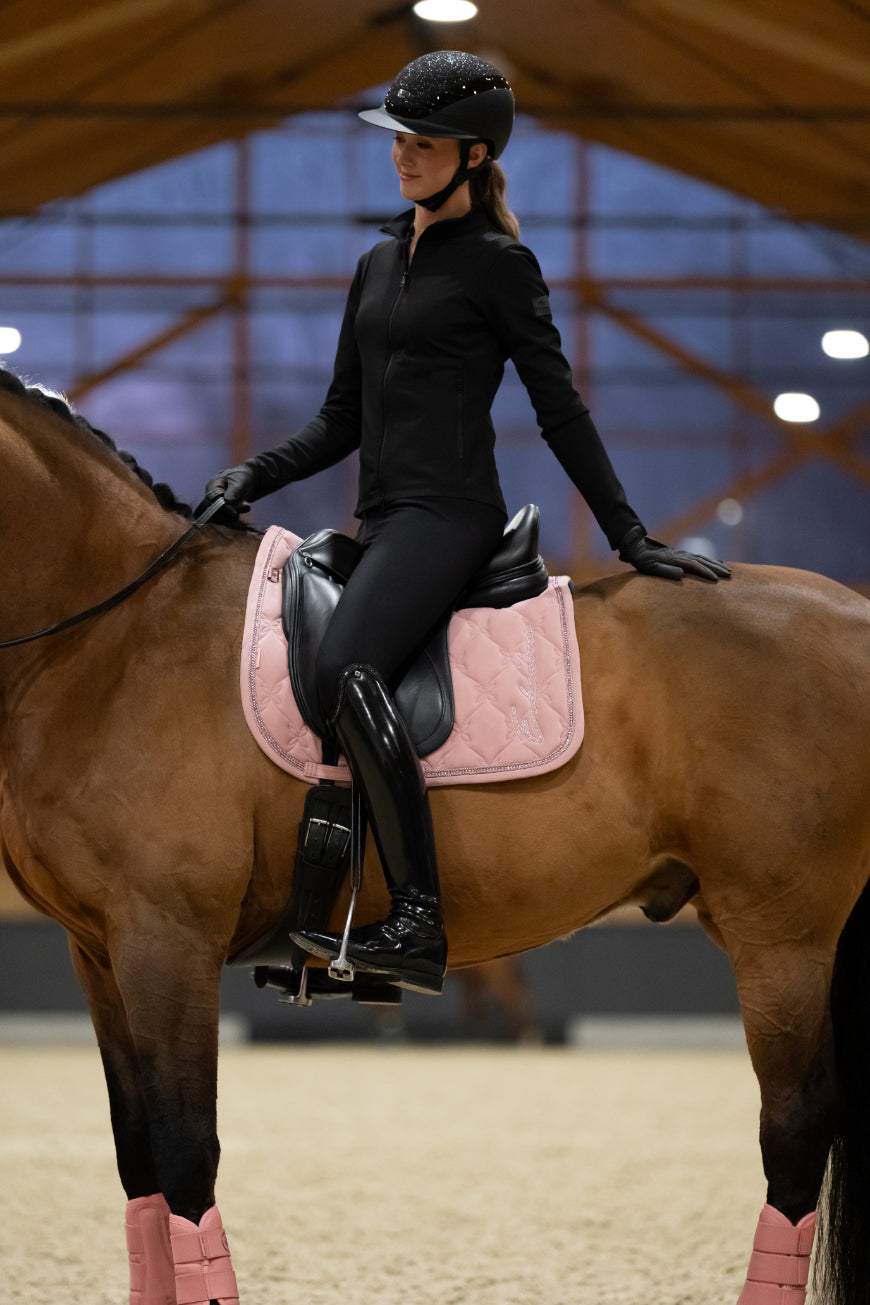 Eskadron Velour Crystal Saddle Pad Platinum 25