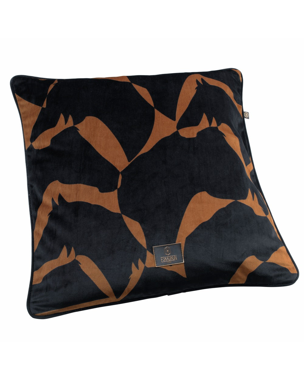 Eskadron Velvet Cushion Cover Heritage 2024 - Black/Cognac.