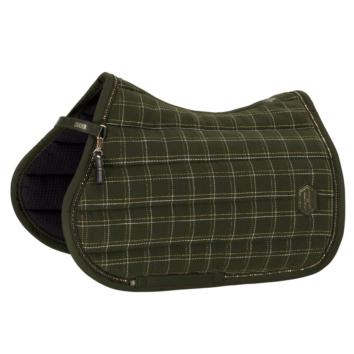 HERITAGE BOUCLÉ CRYSTAL Saddle Cloth - Deep Moss