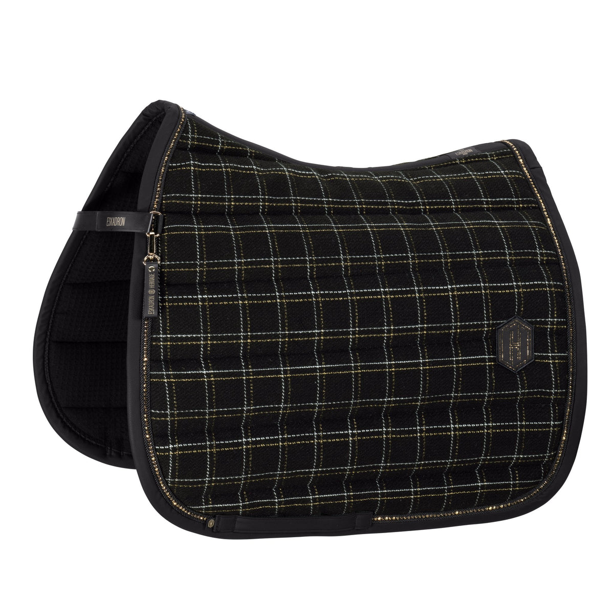 HERITAGE BOUCLÉ CRYSTAL Saddle Cloth - Black