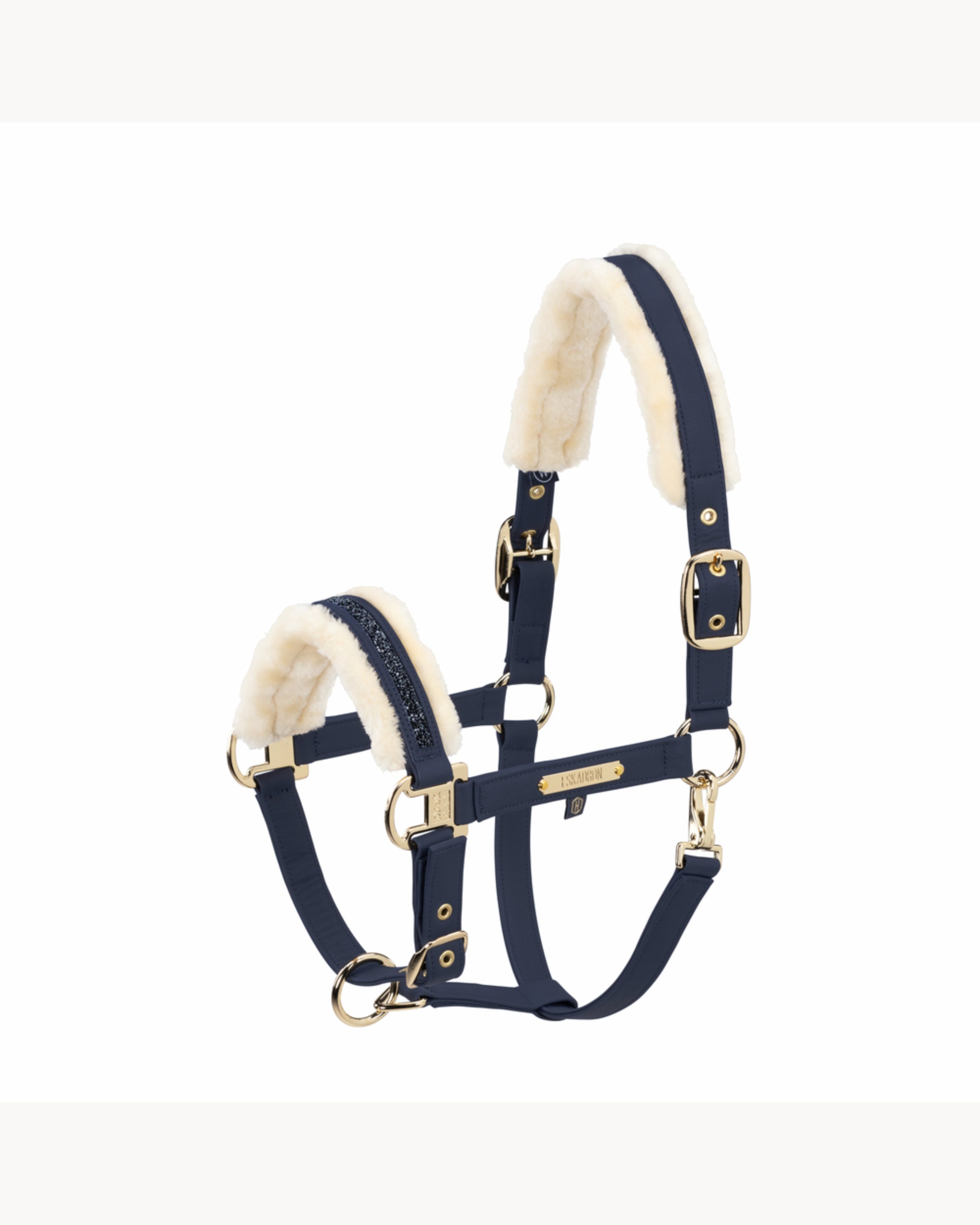 Eskadron Faux Leather/Fur Jewel Double Pin Headcollar Heritage 25