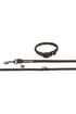 Eskadron Faux Leather Dog Collar and Lead Set Platinum 24.