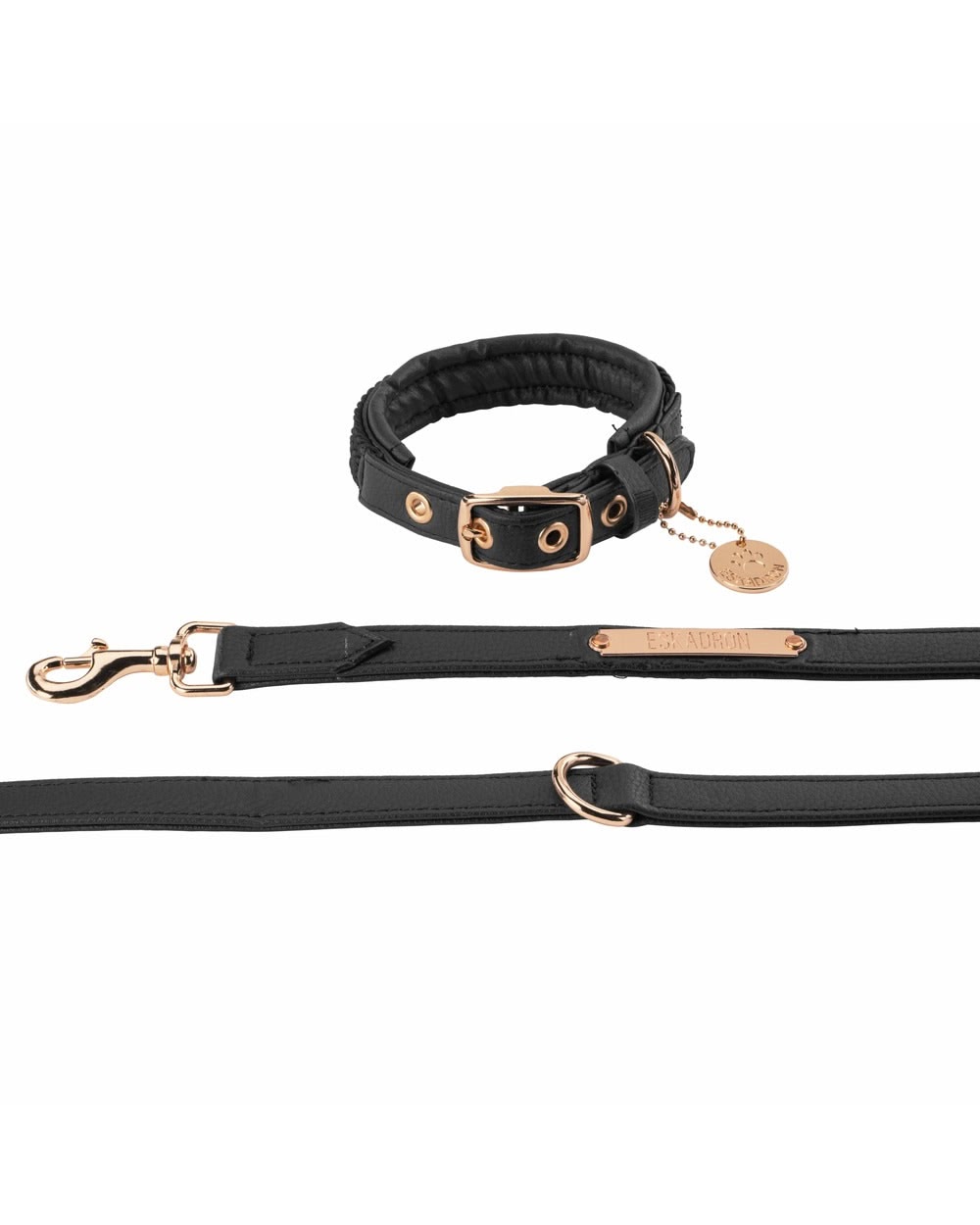 Eskadron Faux Leather Dog Collar and Lead Set Heritage 2024 - Black.