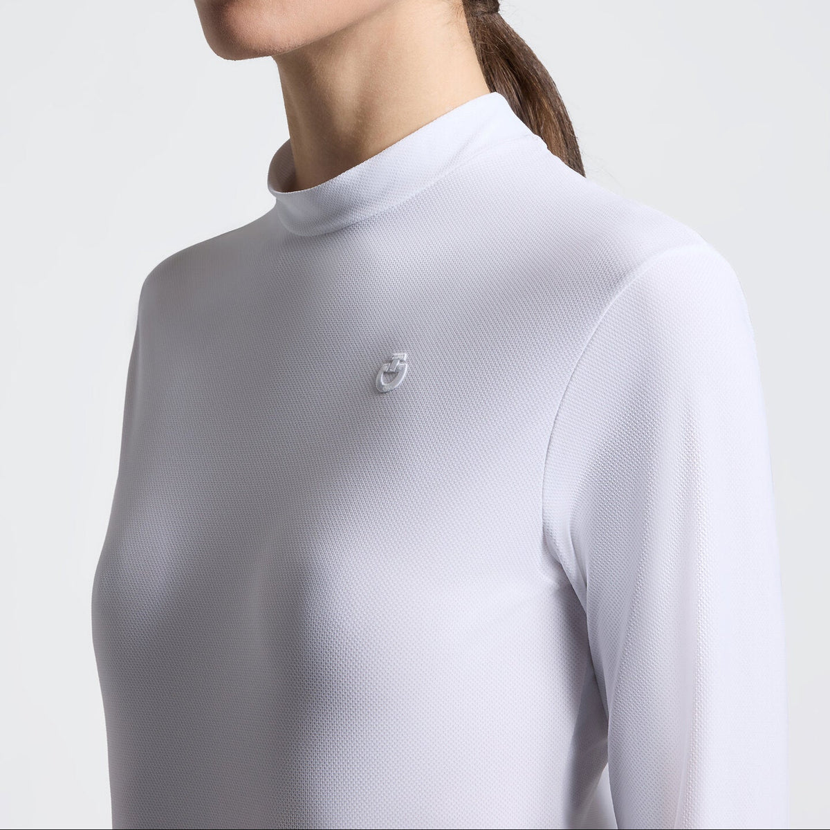 Cavalleria Toscana CT Ladies Jersey Long Sleeved Training Polo With Stamp Logo