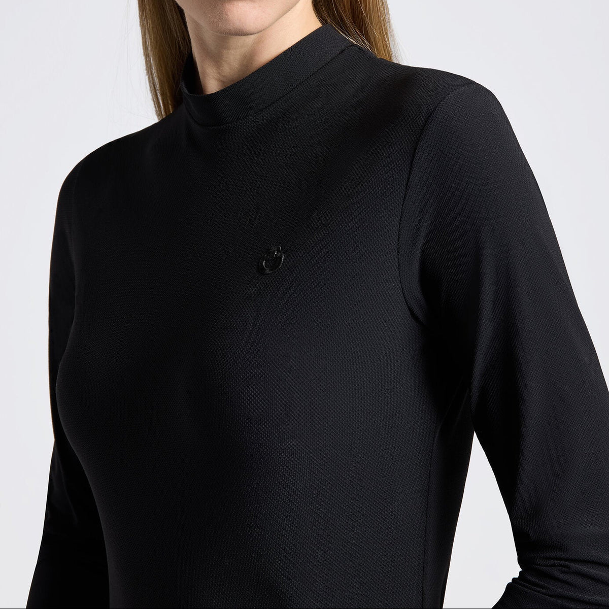 Cavalleria Toscana CT Ladies Jersey Long Sleeved Training Polo With Stamp Logo