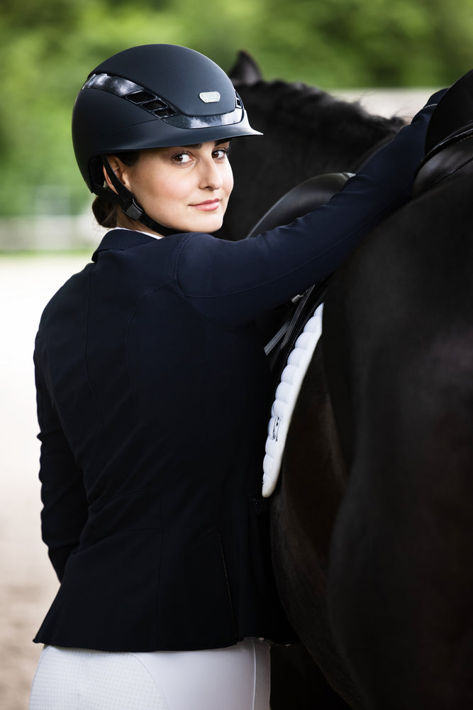 Abus x Pikeur AirLuxe Supreme Riding Helmet.