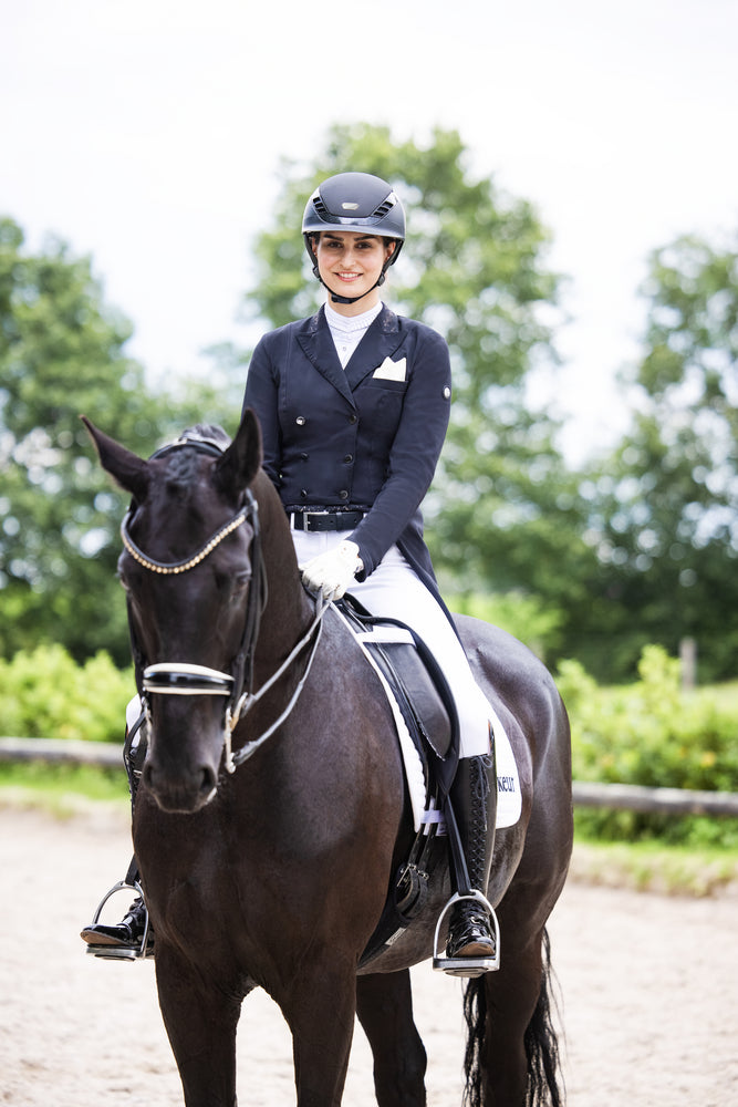 Abus x Pikeur AirLuxe Supreme Riding Helmet.