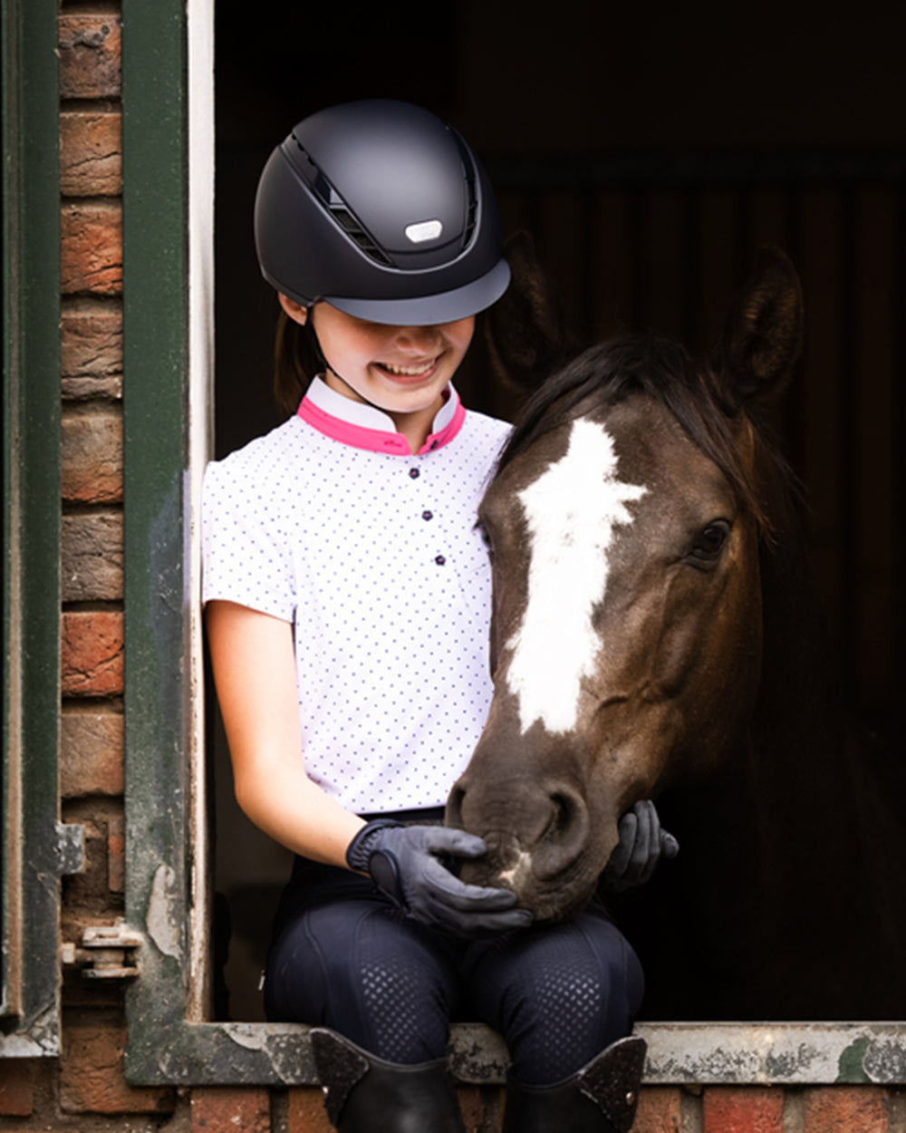Abus x Pikeur AirDuo Riding Helmet.