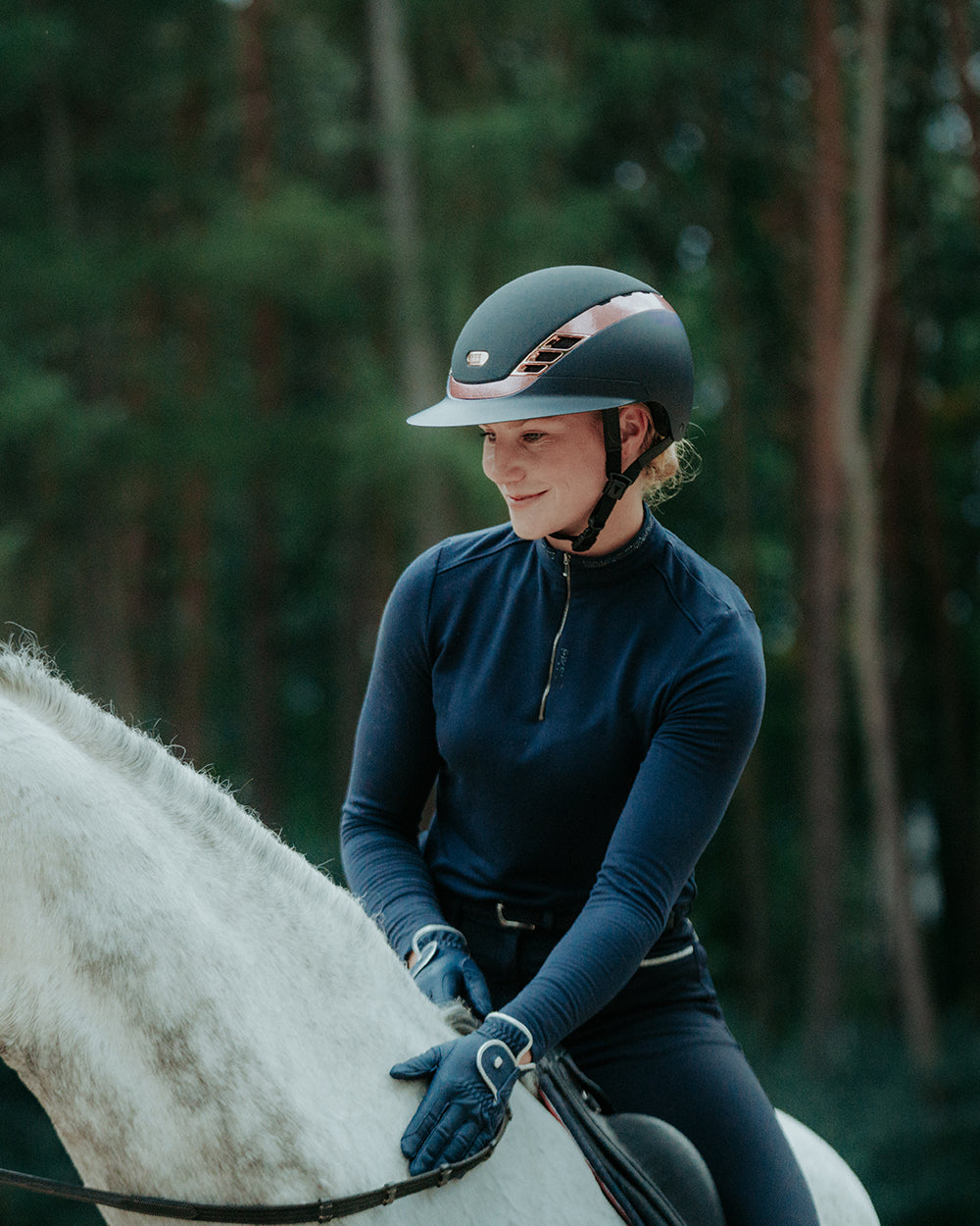 Abus x Pikeur AirLuxe Supreme Riding Helmet - Long Visor.