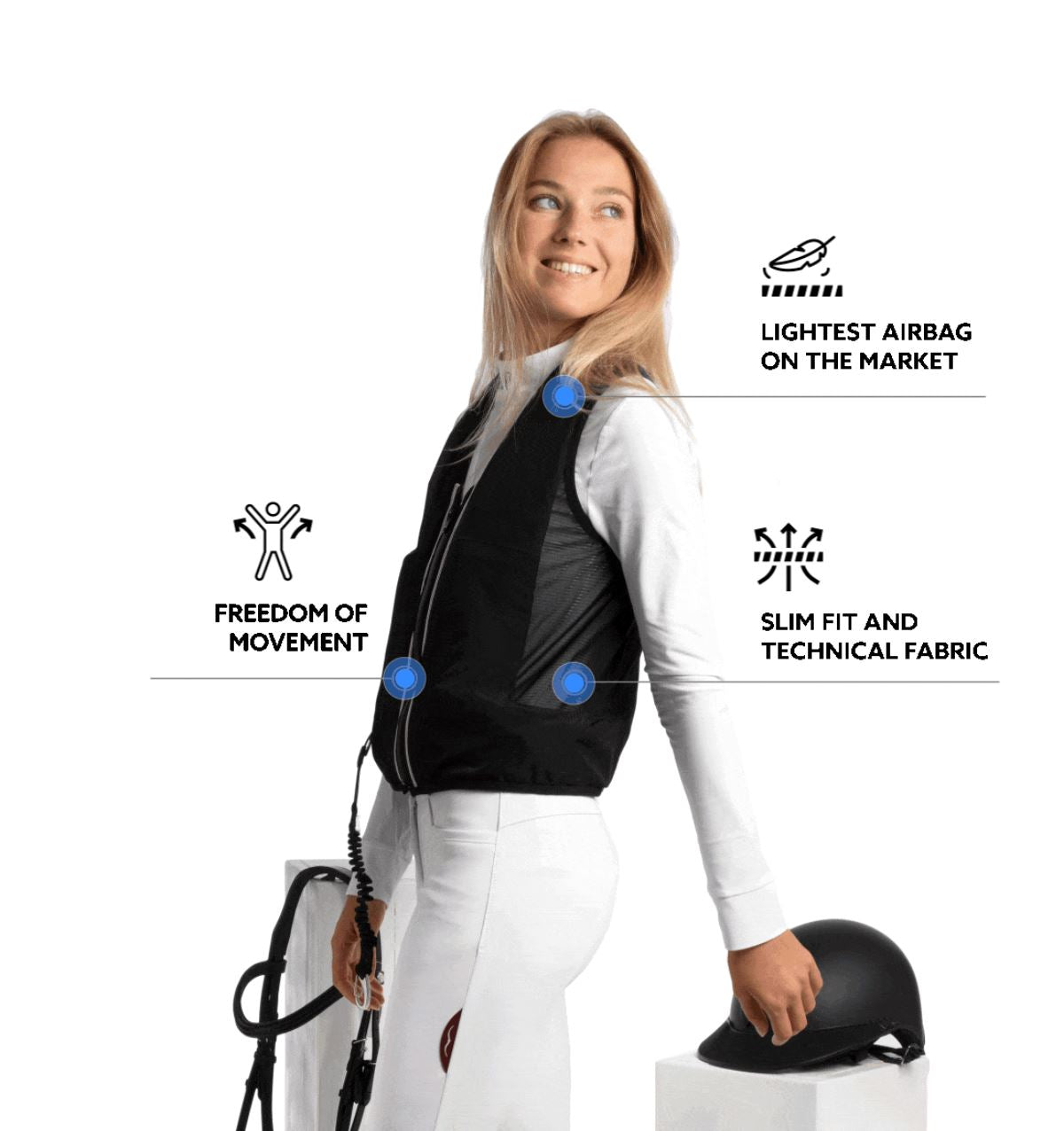 Seaver Airbag UltraLight Equestrian Safety Air Jacket Vest.