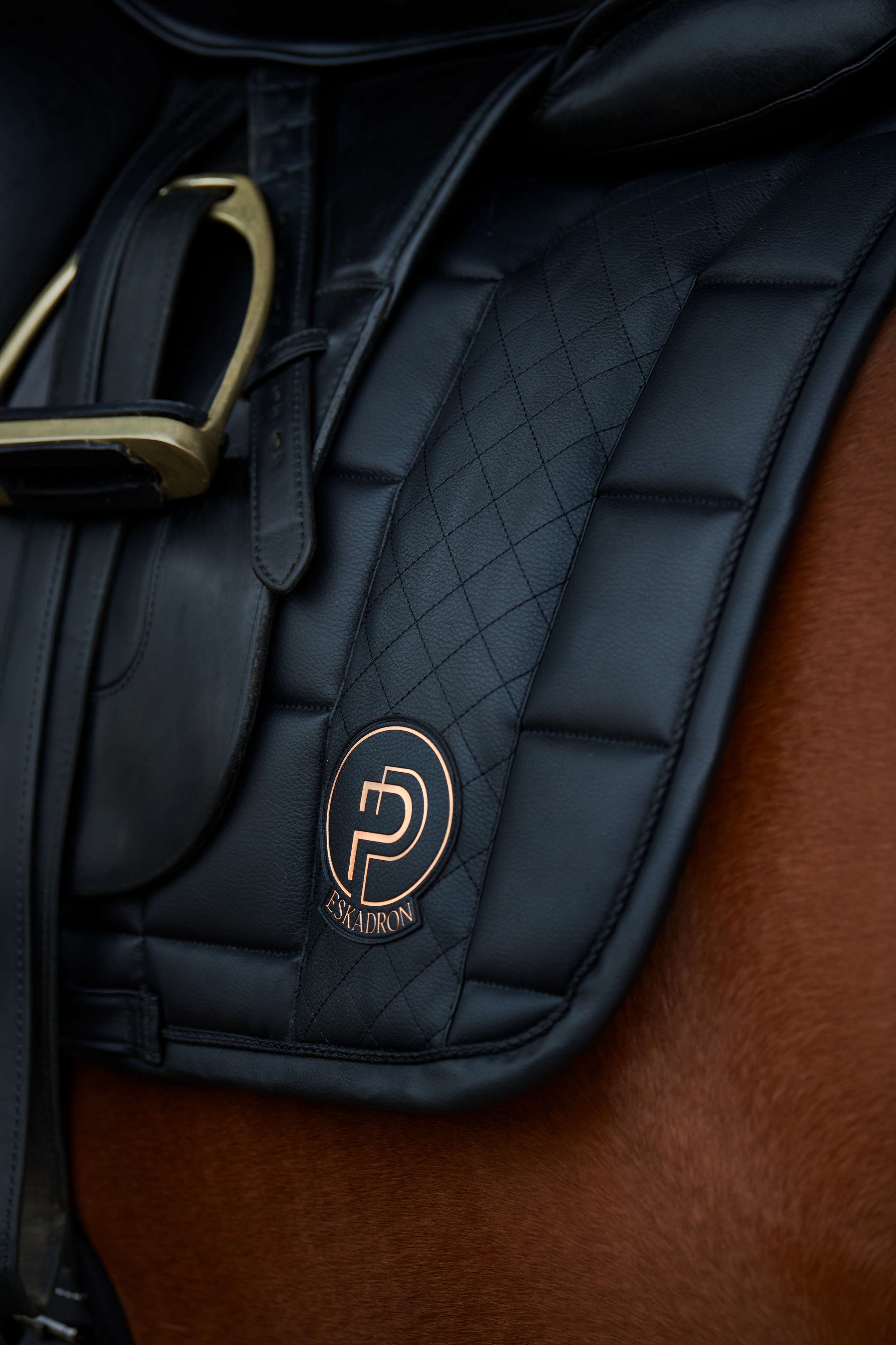 Eskadron Big Square Faux Leather Saddle Pad Platinum Summer 2023.