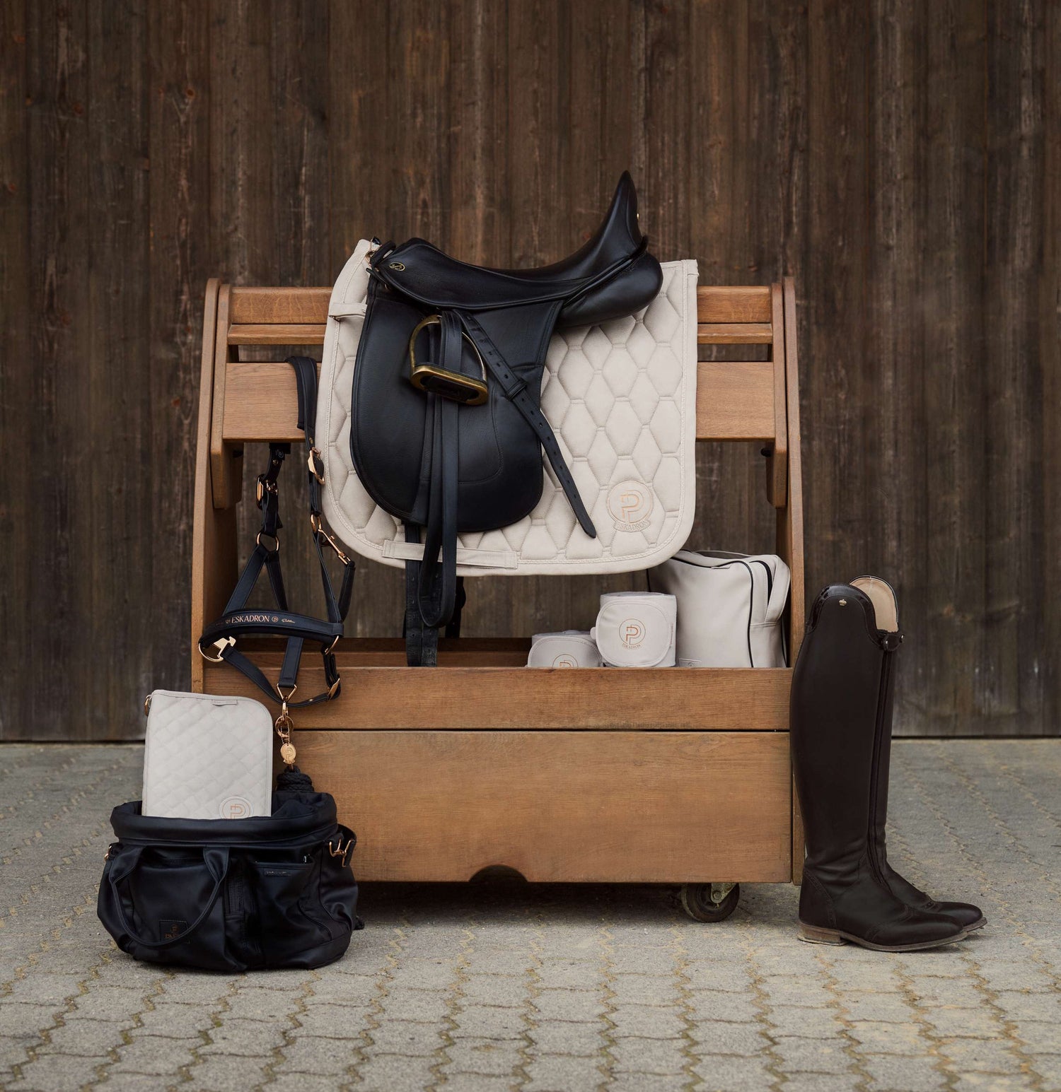 Eskadron Metallic Faux Leather Saddle Pad Platinum Summer 2023.