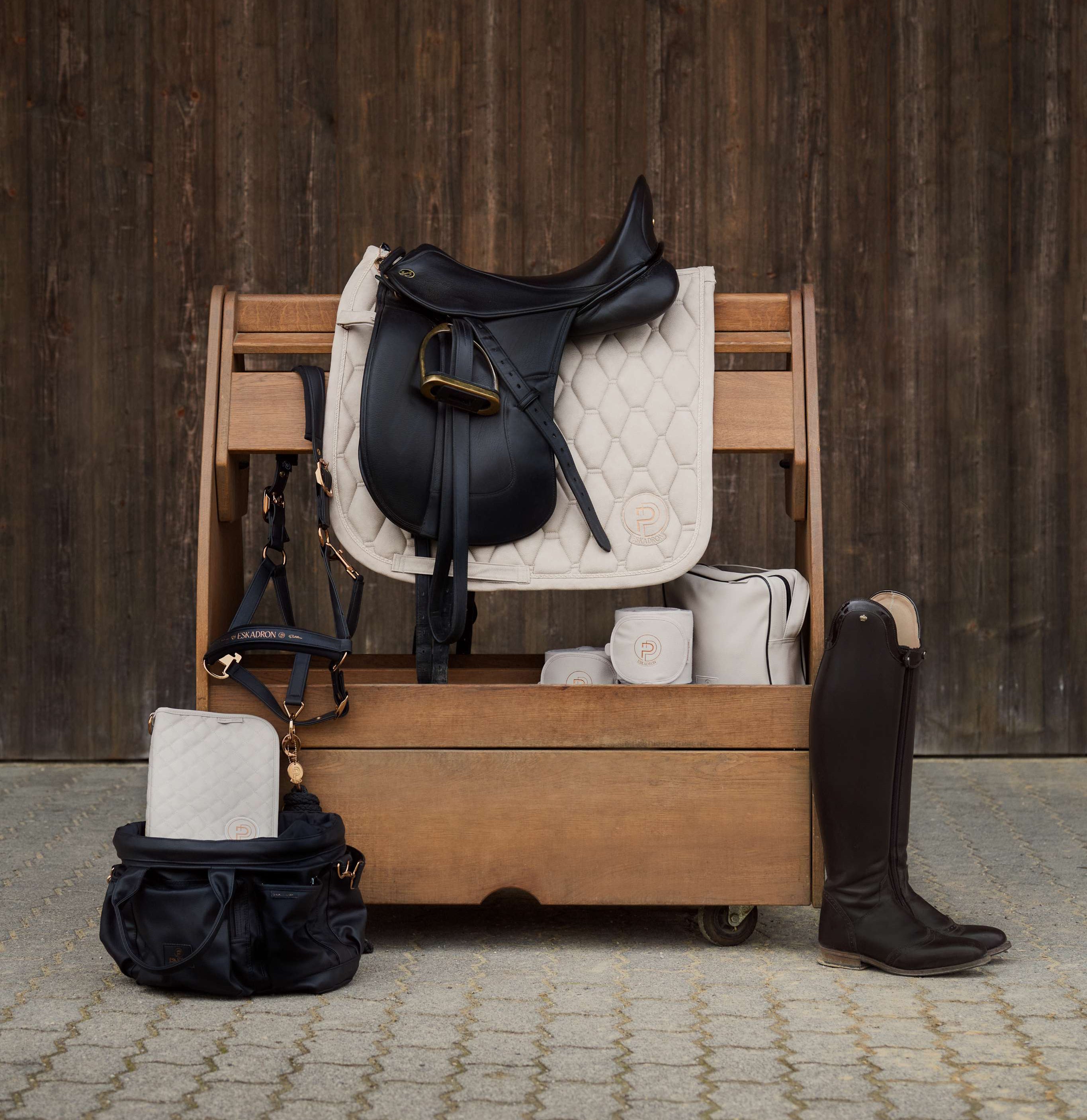 Eskadron Metallic Faux Leather Saddle Pad Platinum Summer 2023.