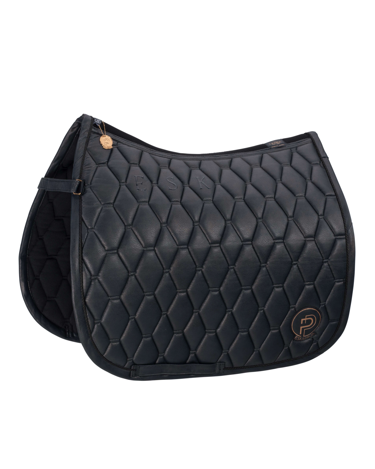 Eskadron Metallic Faux Leather Saddle Pad Platinum Summer 2023.